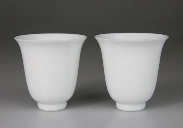 Pair of Blanc de Chine porcelain cups and bowls — Dehua...