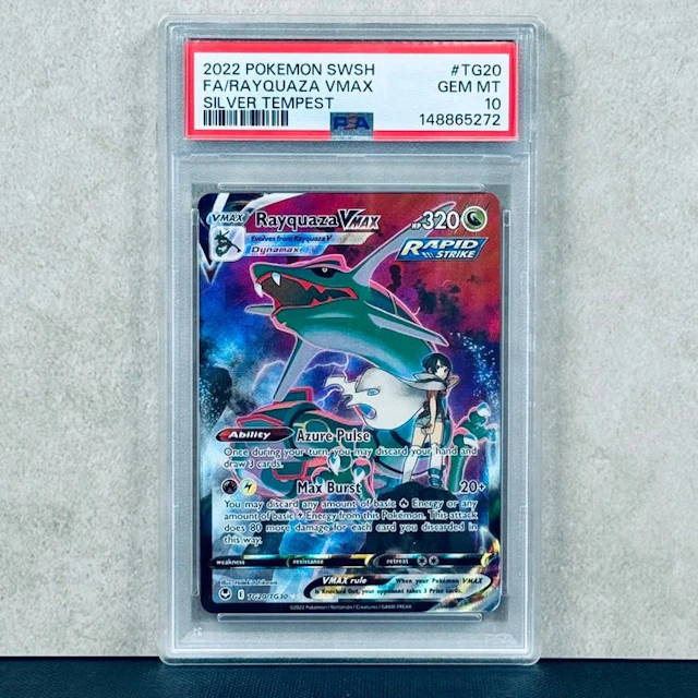 Pokémon Graded card - FA/RAYQUAZA VMAX # TG20 - Pokémon - PSA 10