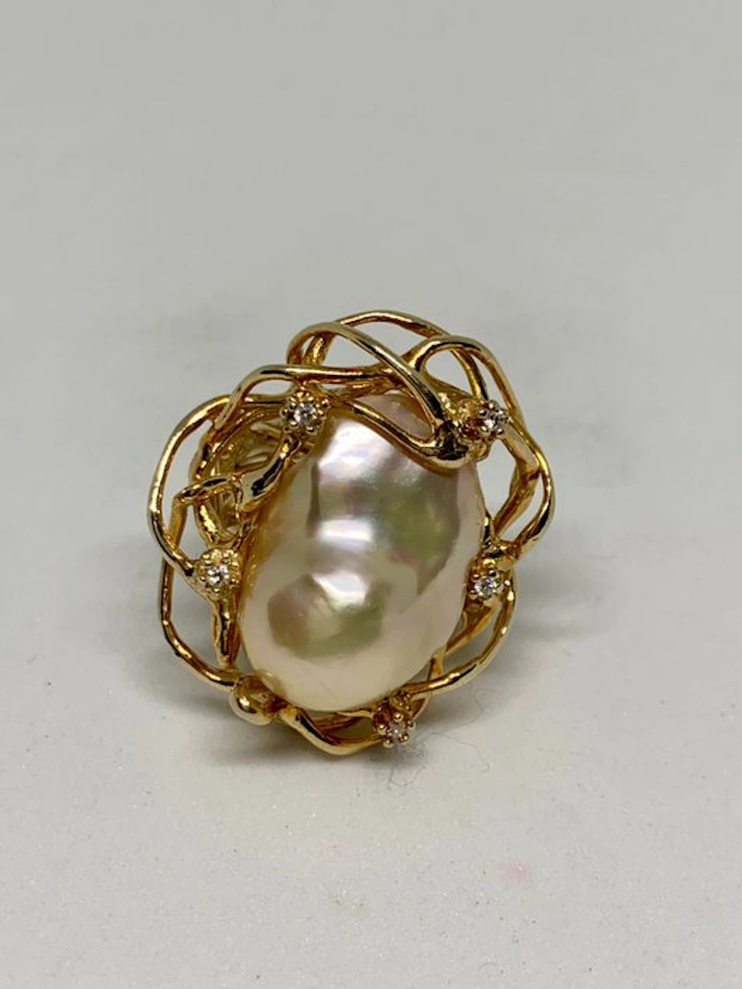 Pearl - Silver - Ring - Baroque pearl