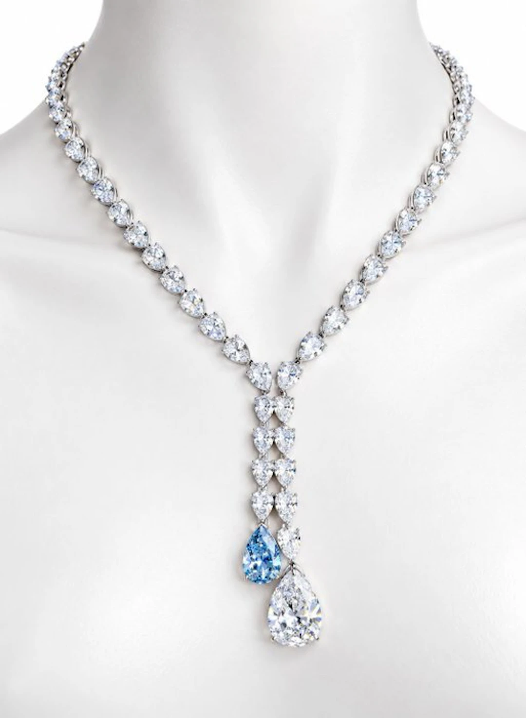Necklace - 14 kt. White gold - 35.36ct. tw. Diamond (Lab-grown) - Diamond