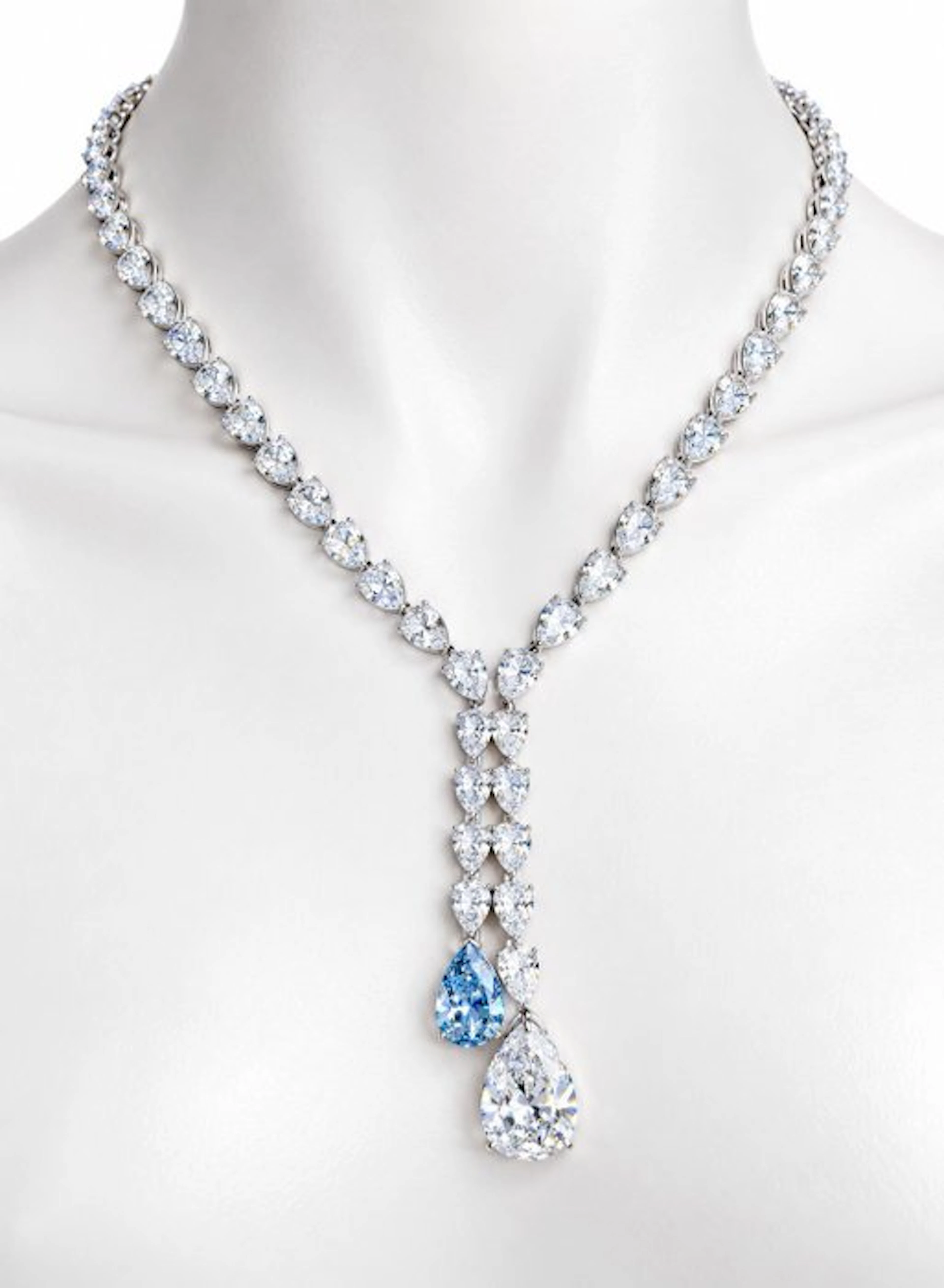 Necklace - 14 kt. White gold - 35.36ct. tw. Diamond (Lab-grown) - Diamond