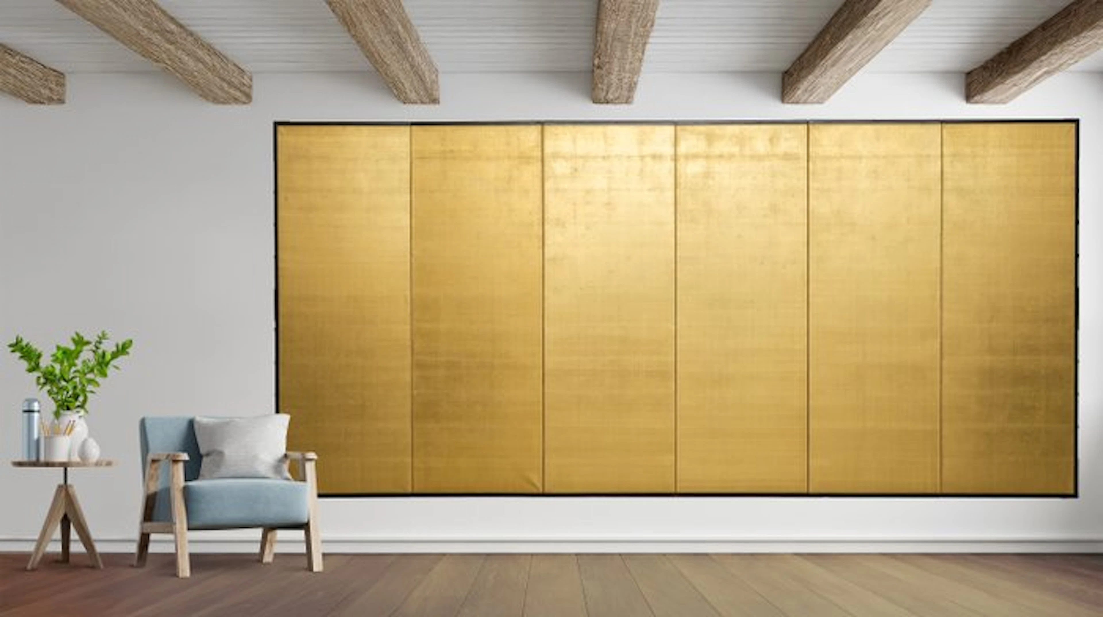 Byôbu 屏風 (folding screen) - Silk