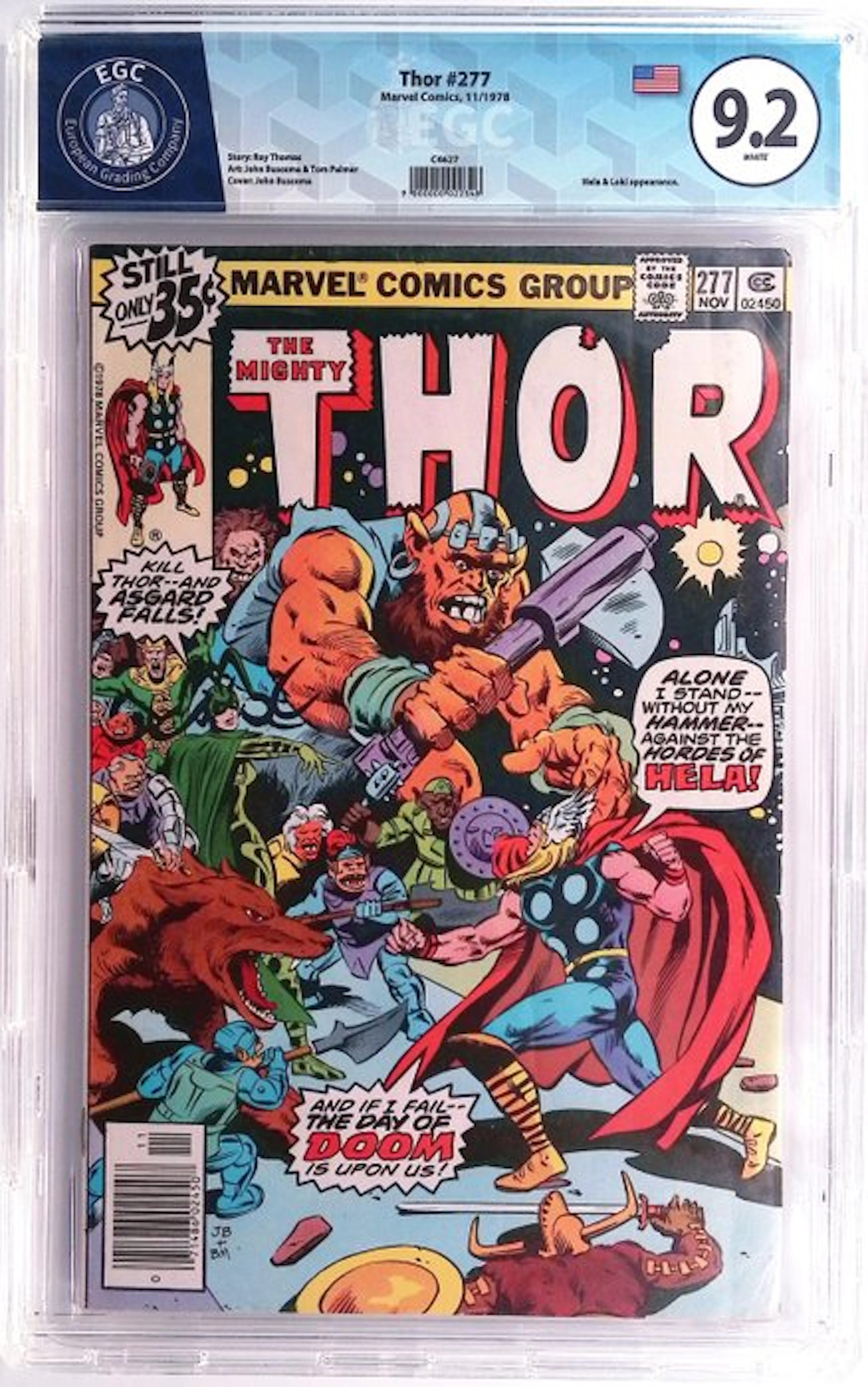 Thor #277 - EGC 9.8 - 1 Graded comic - First edition - 1978