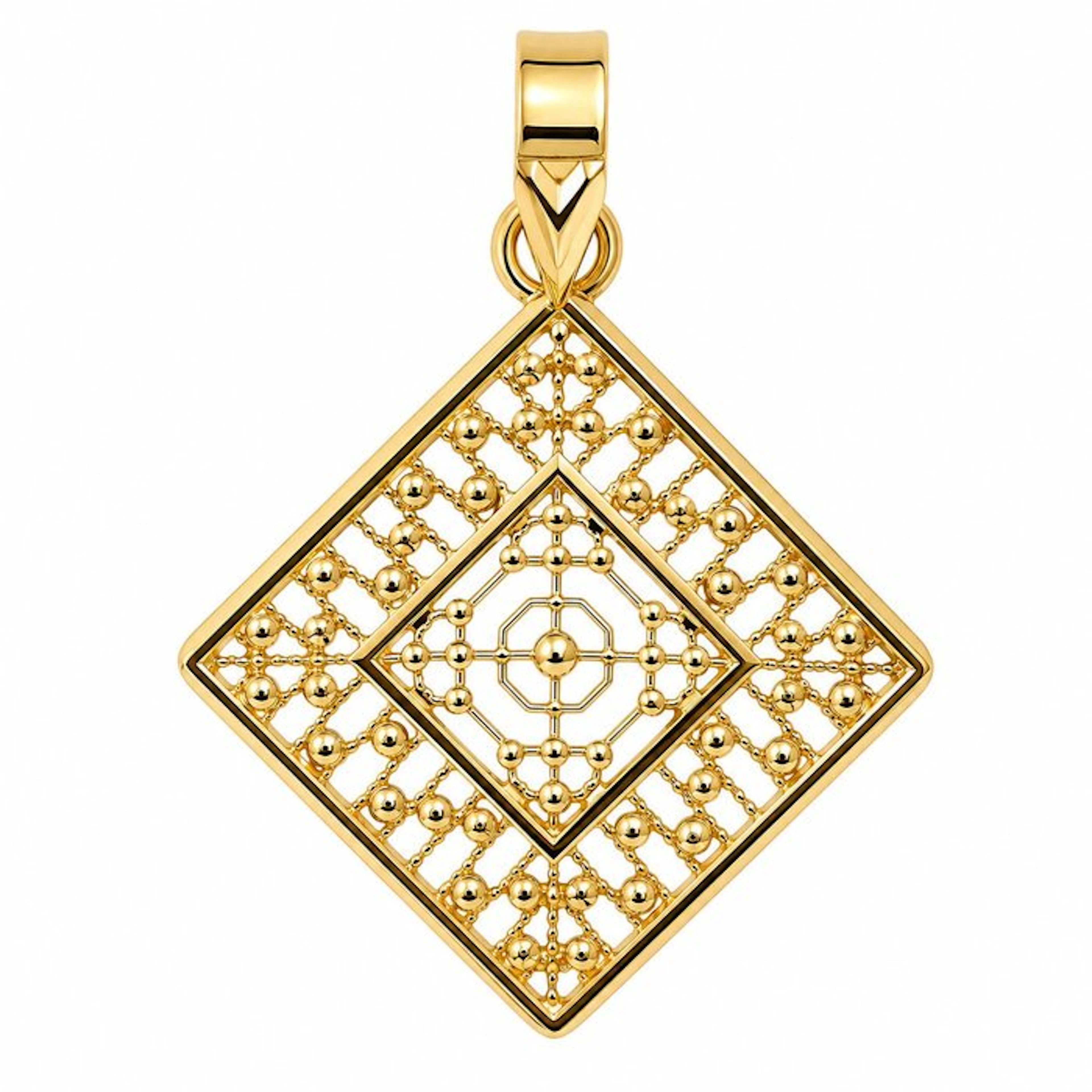 Pendant - 18 kt. Yellow gold - Made in Italy - Handmade