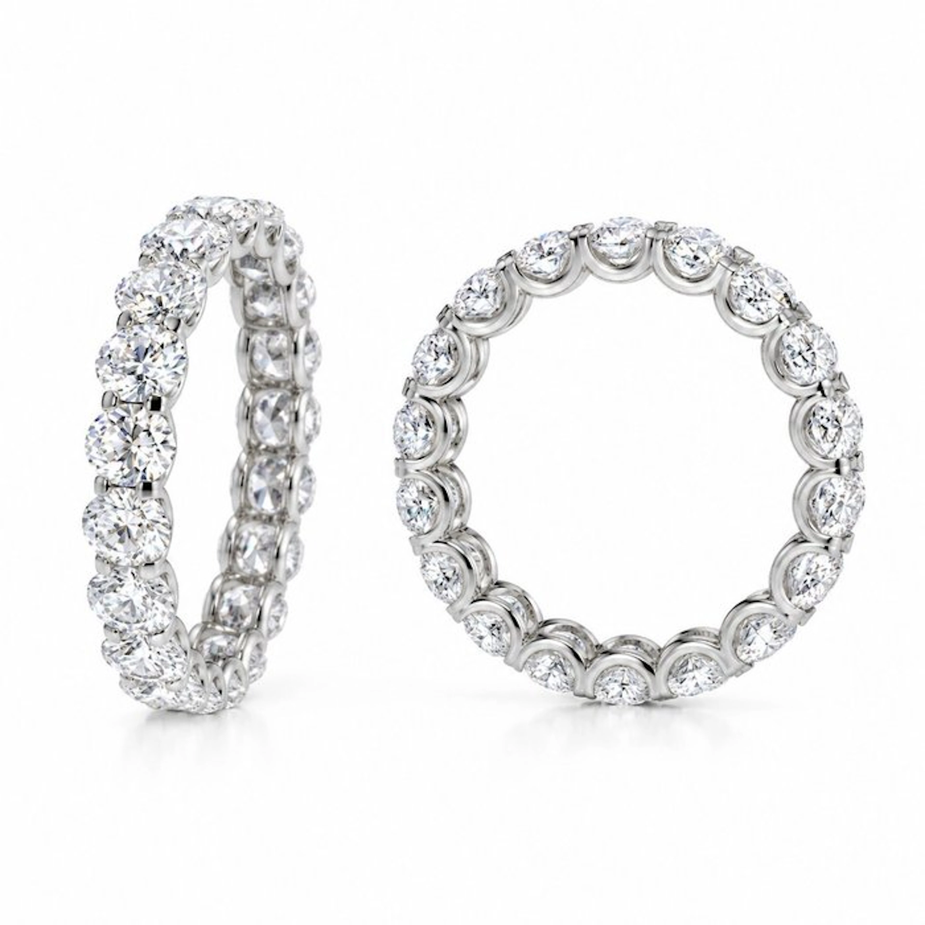 No reserve price - Ring - 14 kt. White gold - 3.01ct. tw. Diamond (Lab-grown)