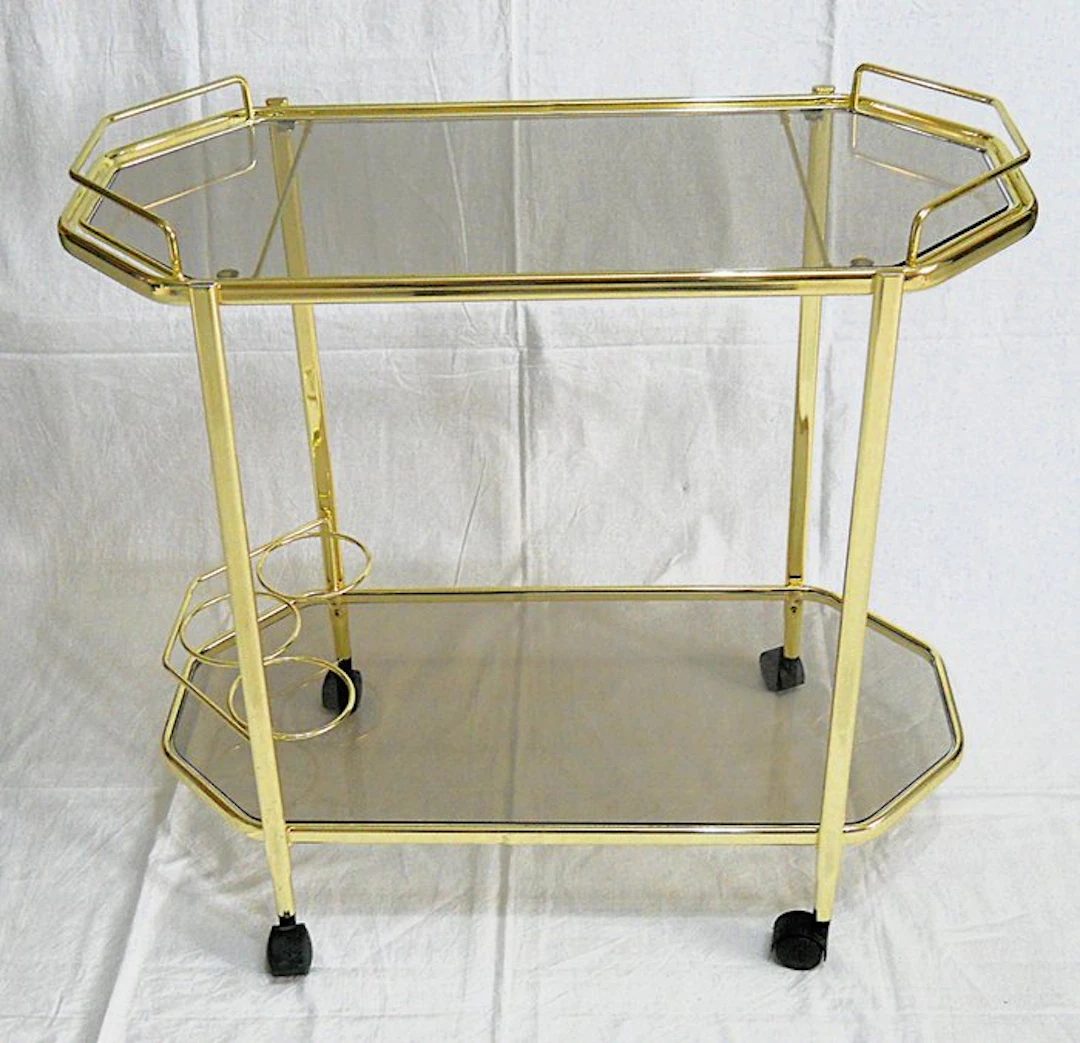 Serving trolley - Gilt brass