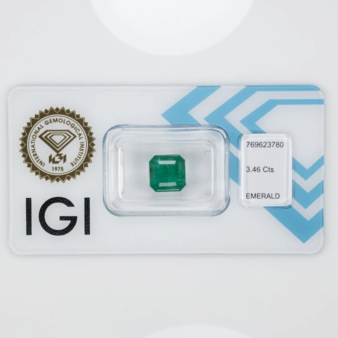 No reserve price - 1 pcs Green Emerald - 3.46 ct...