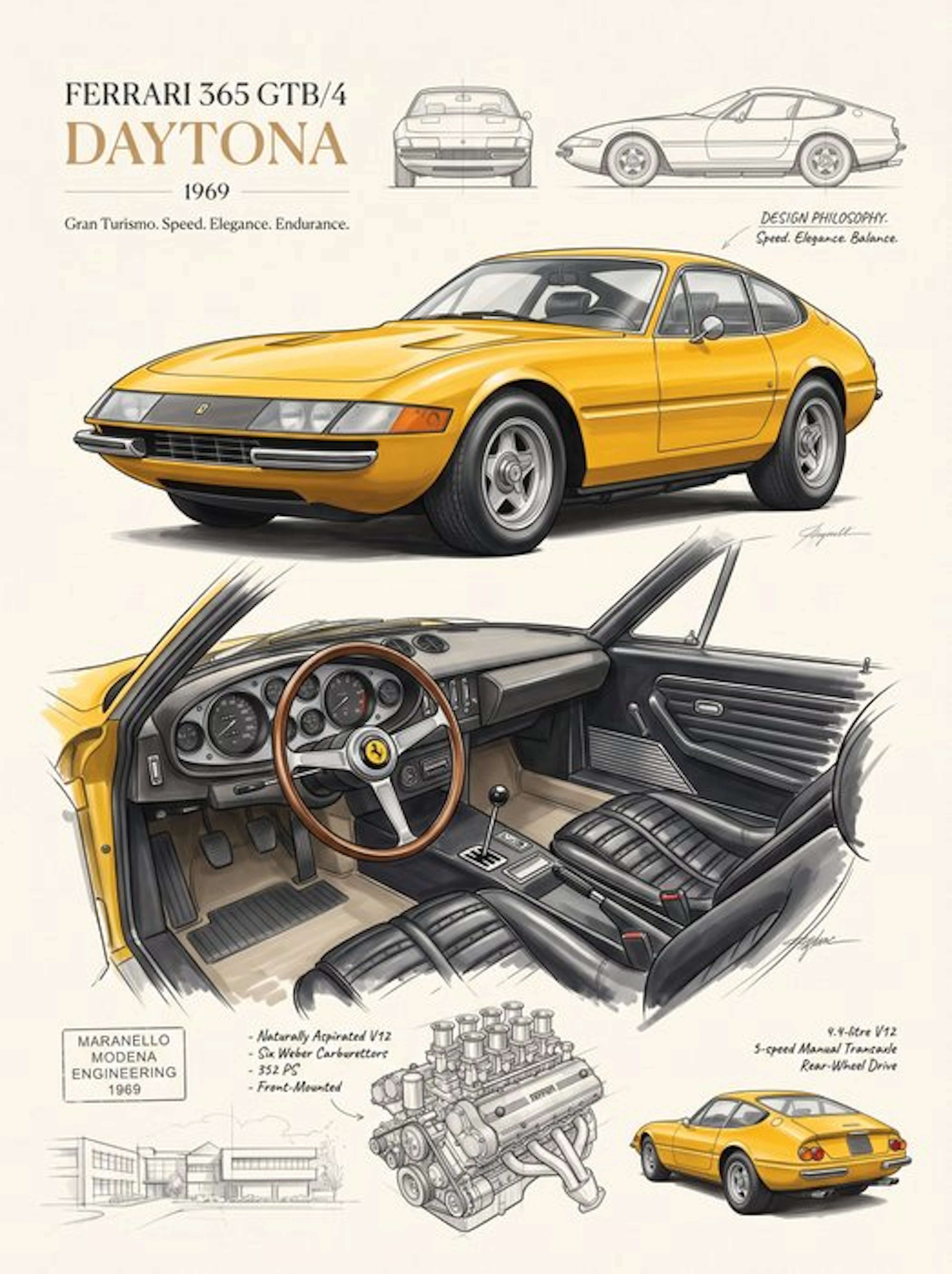 Shmidt.Art - Ferrari - FERRARI 365 GTB/4 DAYTONA 1969 - 2020s