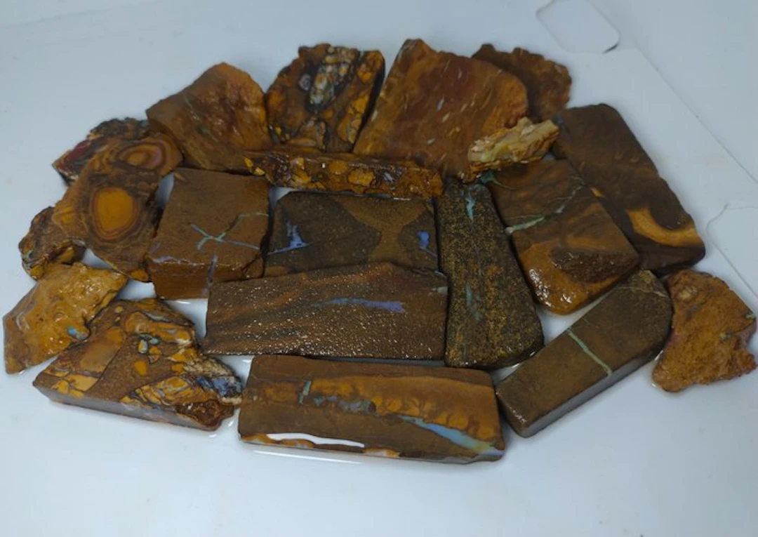 1129 cts - 20 Natural Australian Boulder Opals Rough- 225.8 g