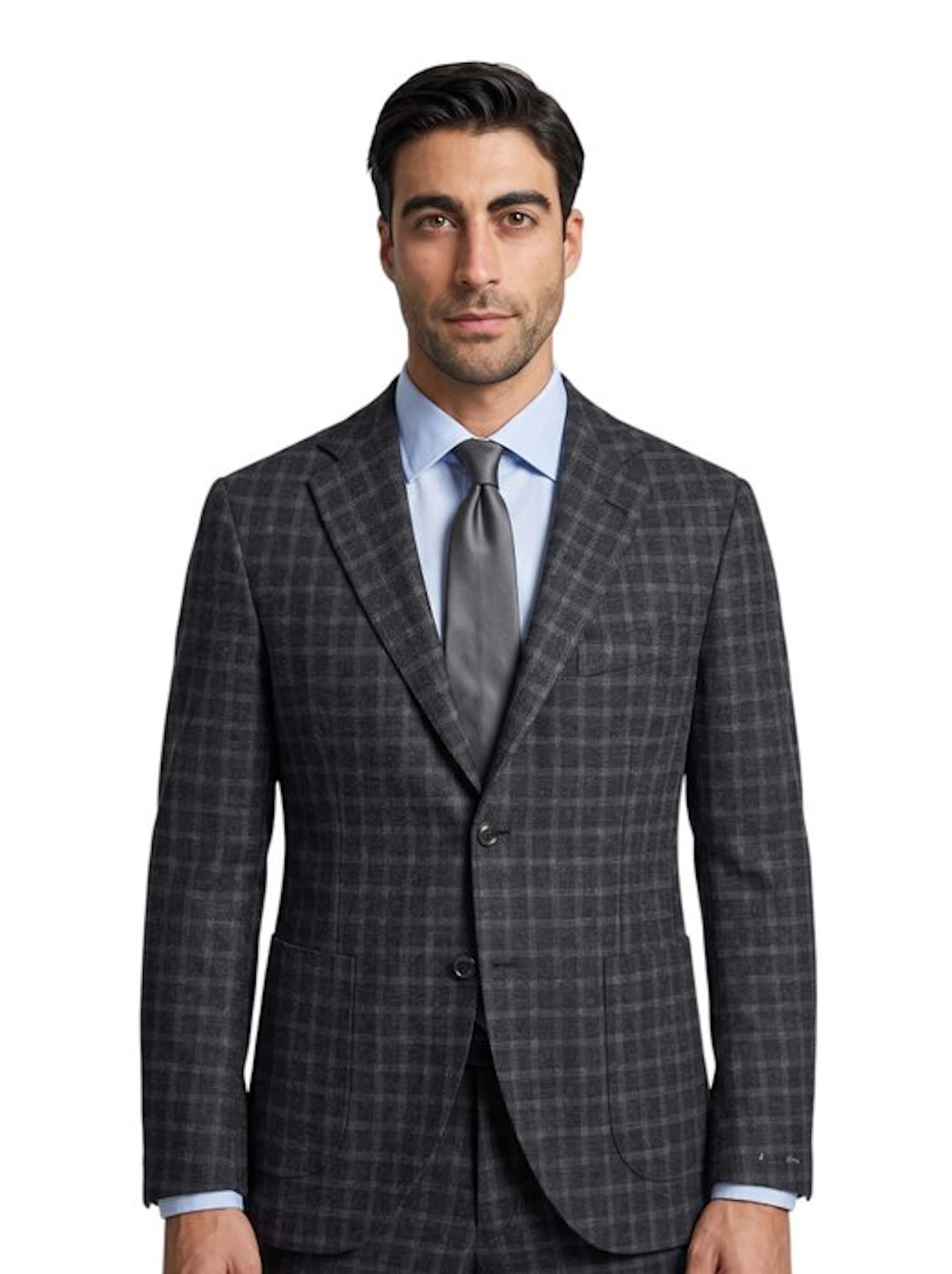 SARTITUDE NAPOLI - 50 IT - Suit Dark Gray Windowpane...