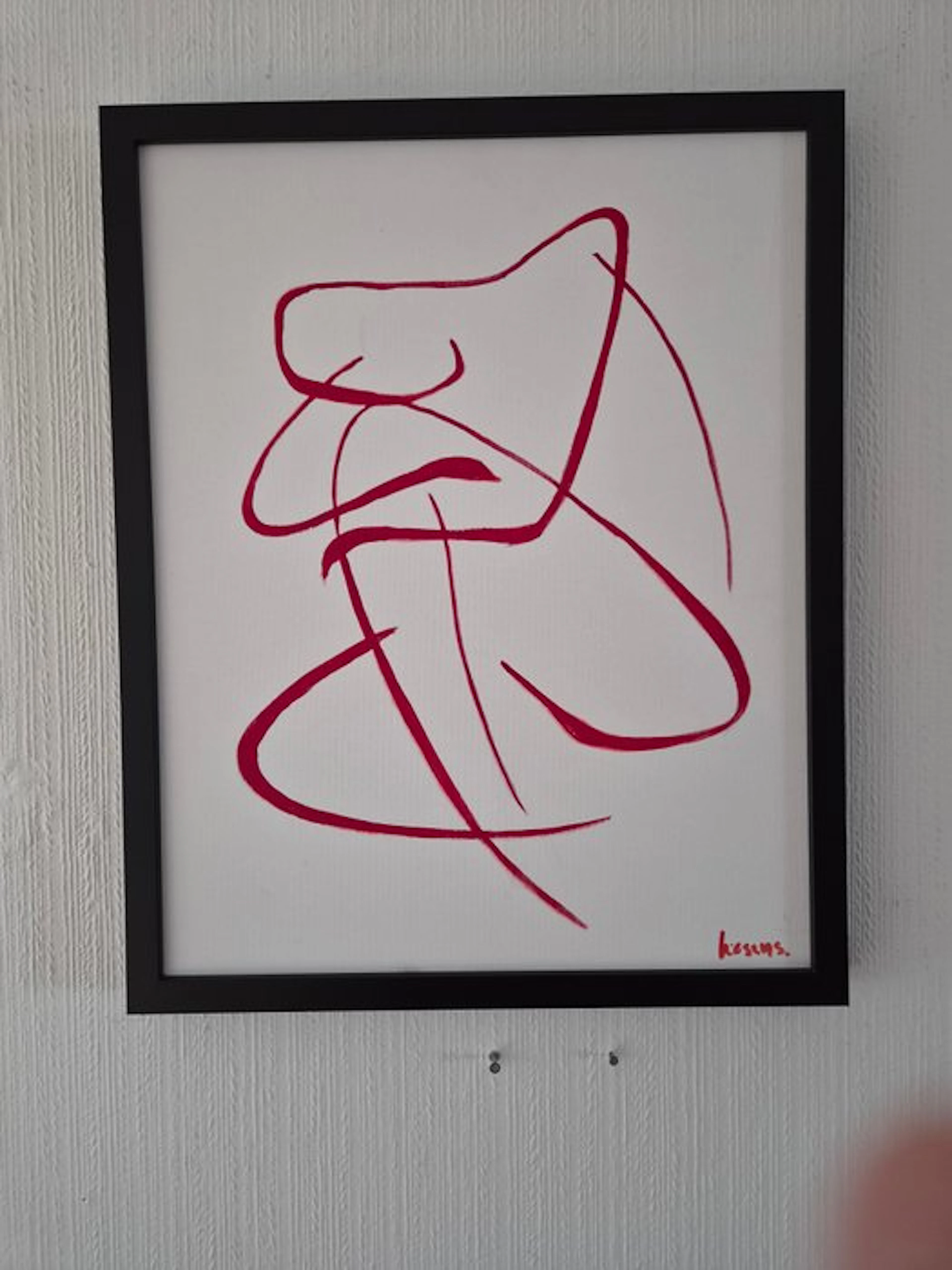 Liesens - Complete relaxed (Handpainted on white canvas met lijst)