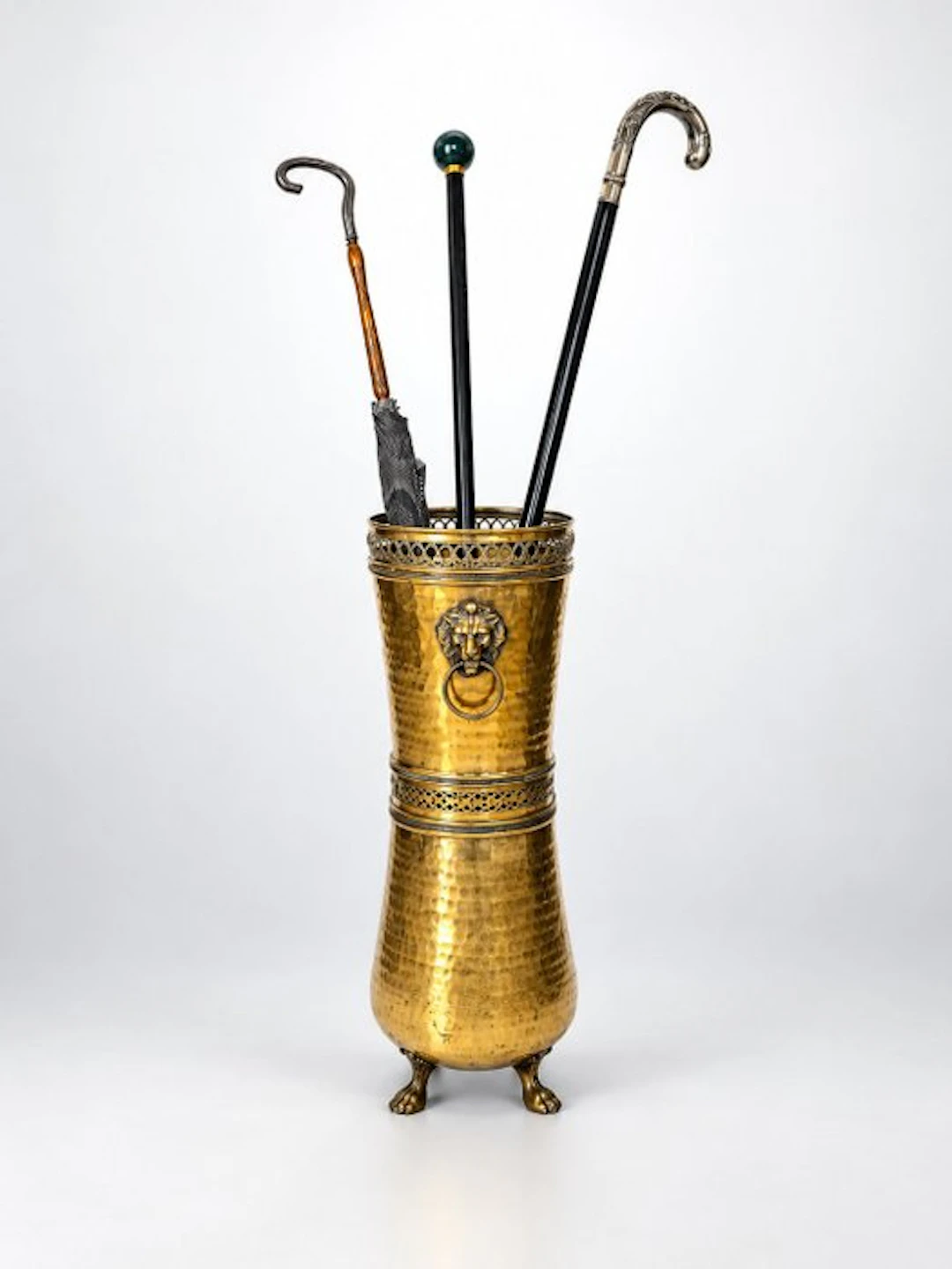 Umbrella stand/rack - Brass - Neoclassical Hammered