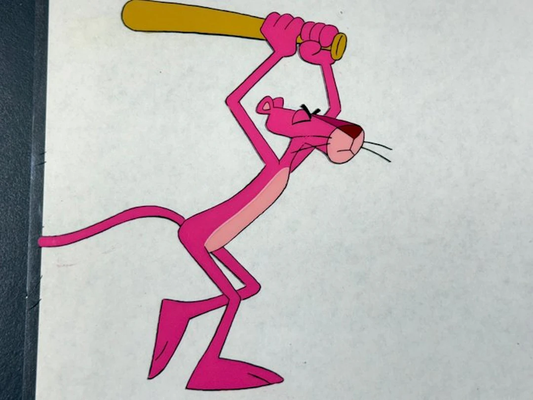 Friz Freleng - Original animation cel and drawing of Pink...