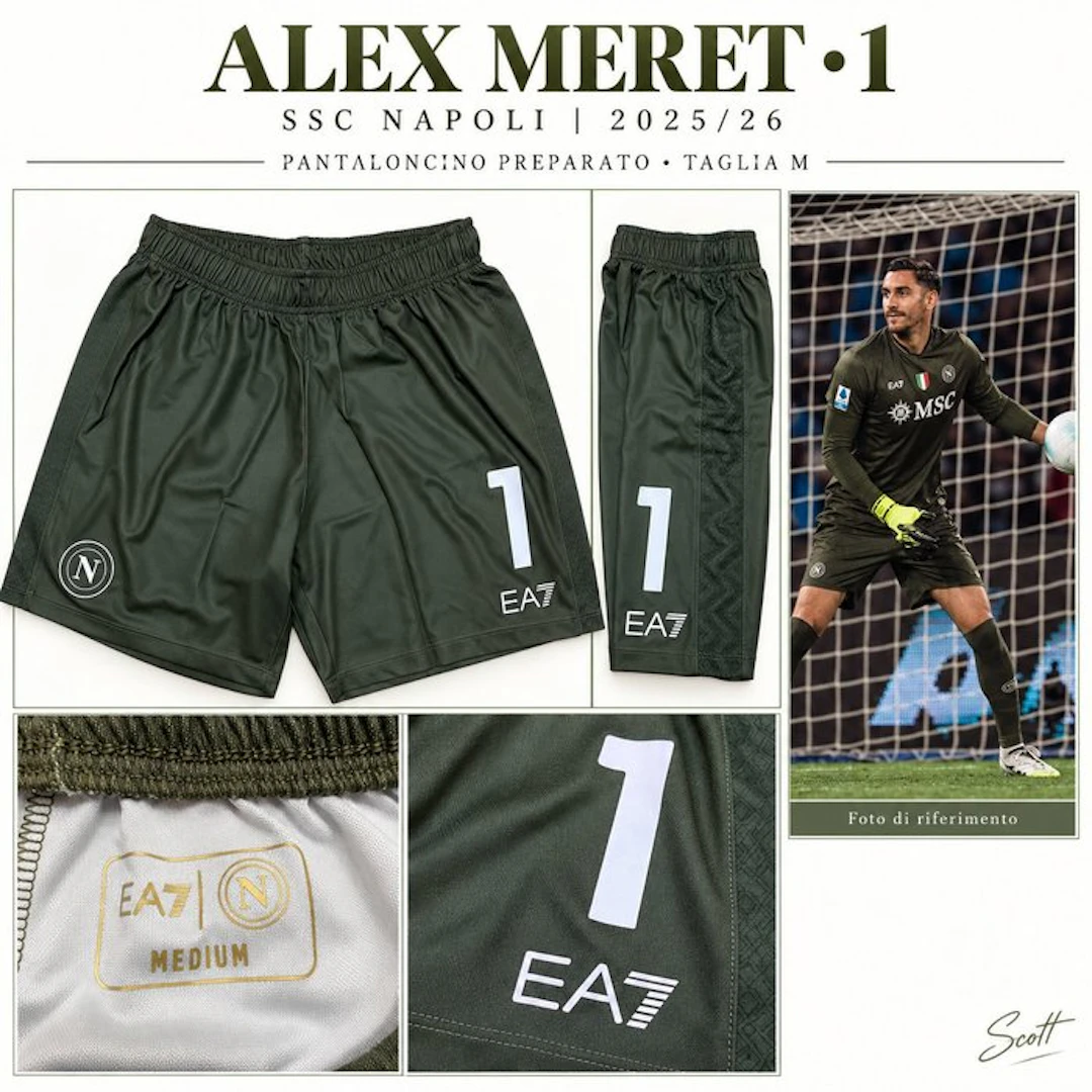 Alex Meret #1 – Napoli 2025/26 – Pantaloncino preparato...