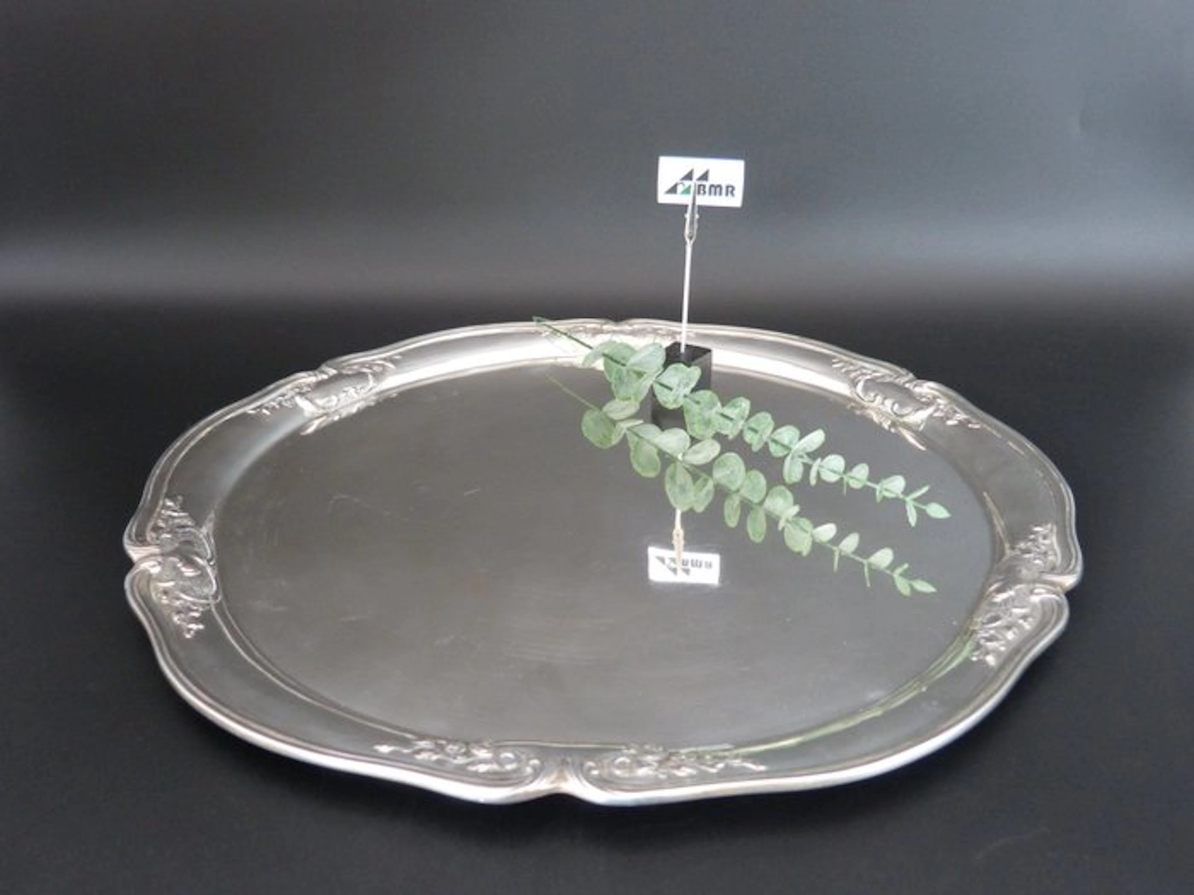 Theodor Heiden - Tray - .800 silver - presentation plate