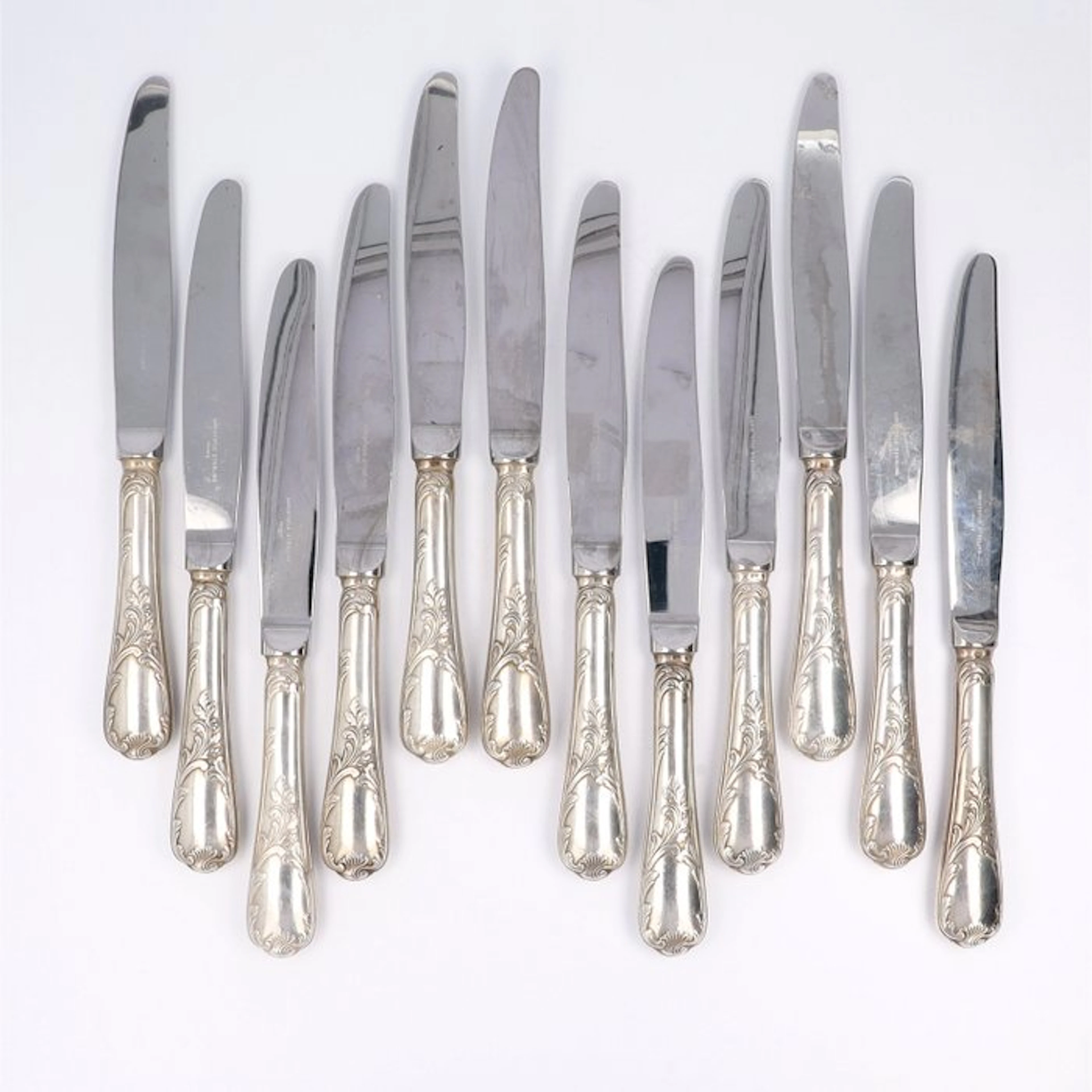 Christofle - model Marly Sterling Dinermessen - Table knife (12) - .925 silver