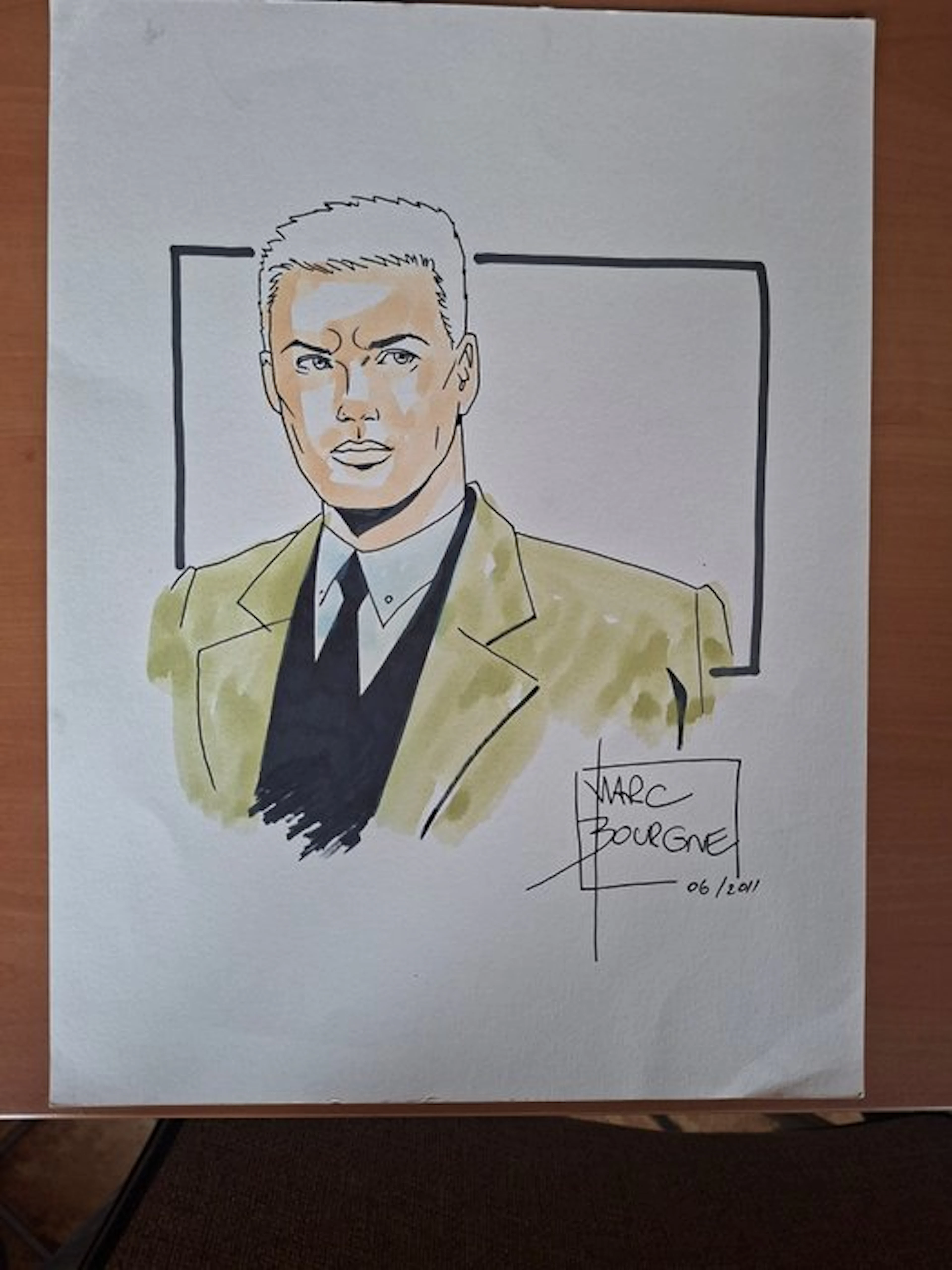 Bourgne Marc - 1 Original colour drawing - I.R.S - Larry B. Max ( IRS) - 2011
