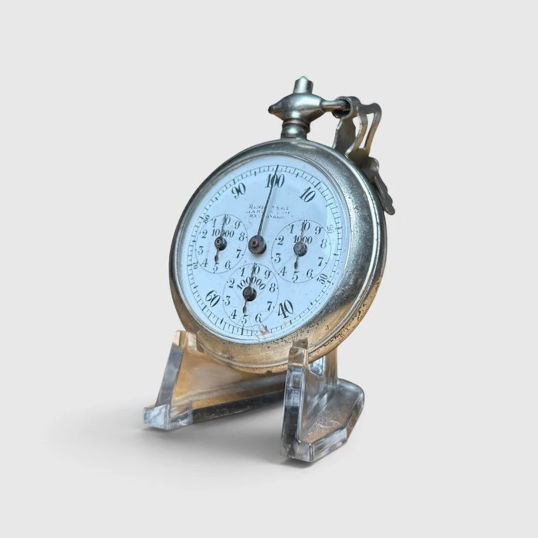 Henri Chatelain (H&C) Pedometer - Steel - 1900-1910 - Hausanker