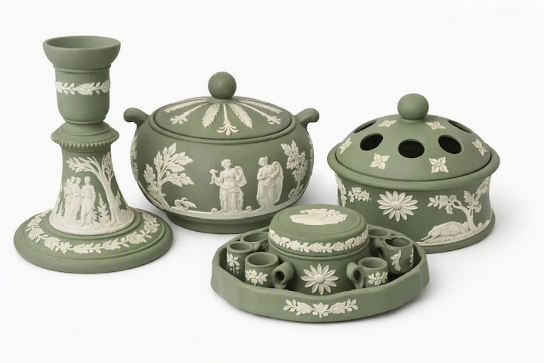 Wedgwood - Box (13) - Biscuit porcelain - Lot Wedgwood Jasperware