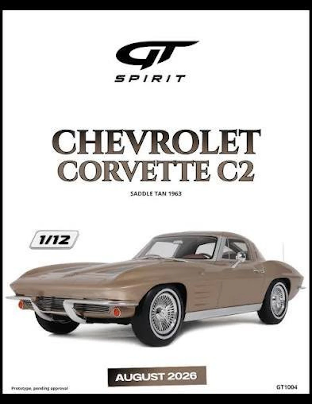 GT Spirit 1:12 - Model sports car - Chevrolet Corvette C2 (1963)