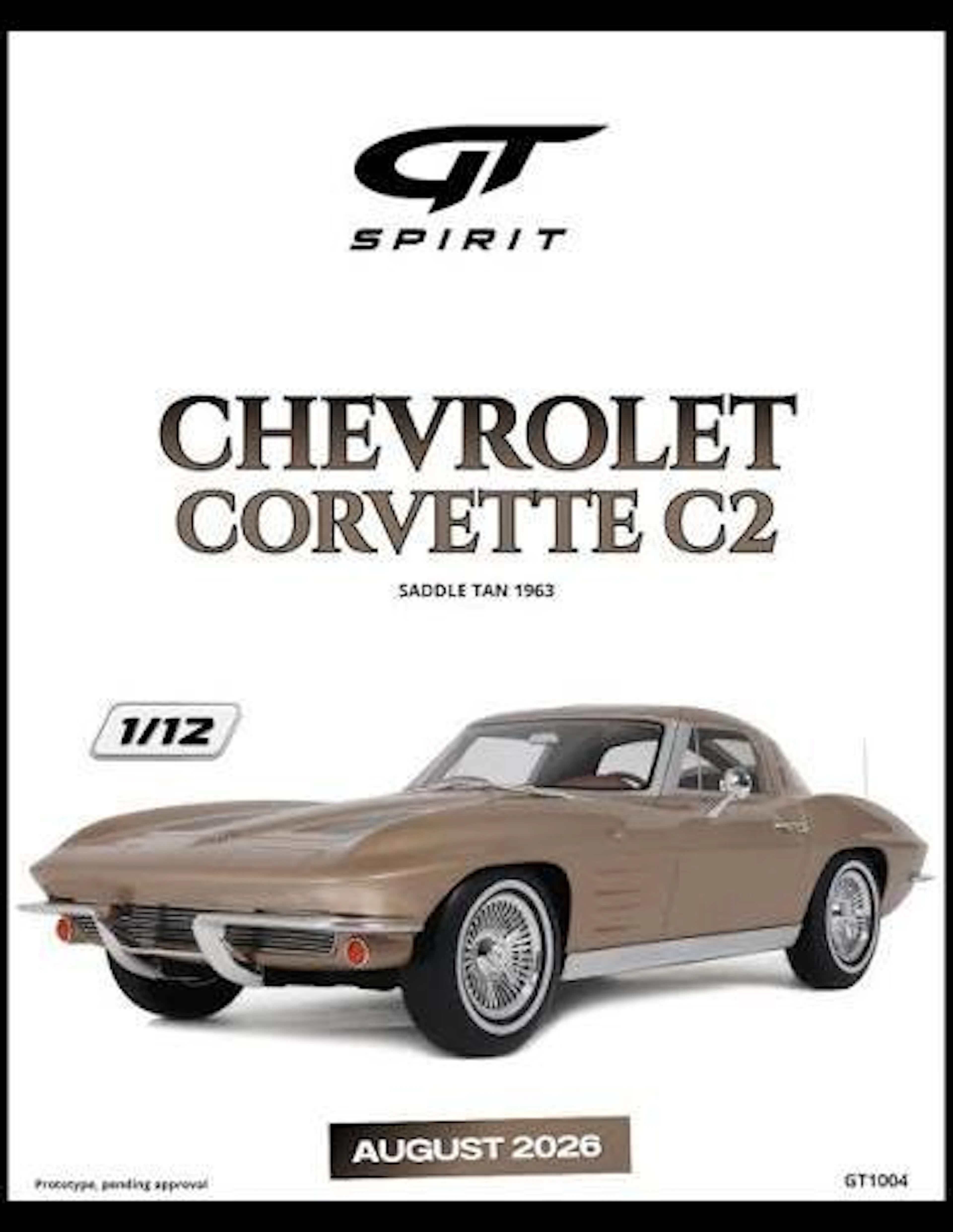 GT Spirit 1:12 - Model sports car - Chevrolet Corvette C2 (1963)