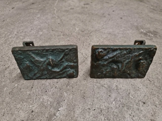 Door (2) - 1970-1980 - 2 x Rare Mid-Century Solid...