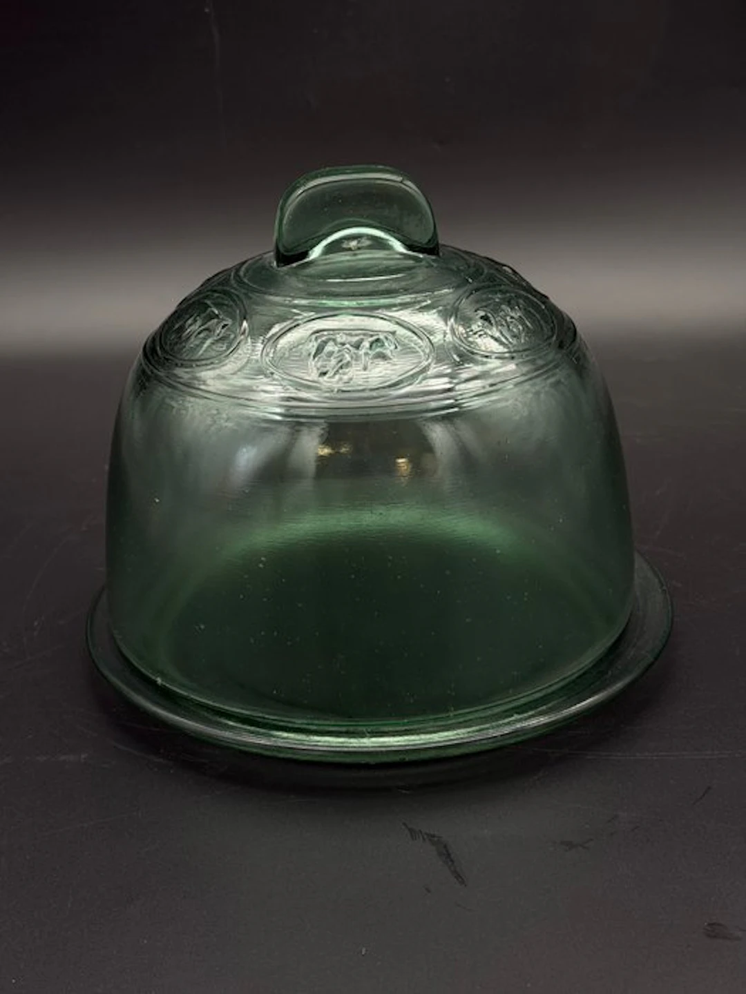 Bell jar - Grote Groen Glazen Kaasstulp met...