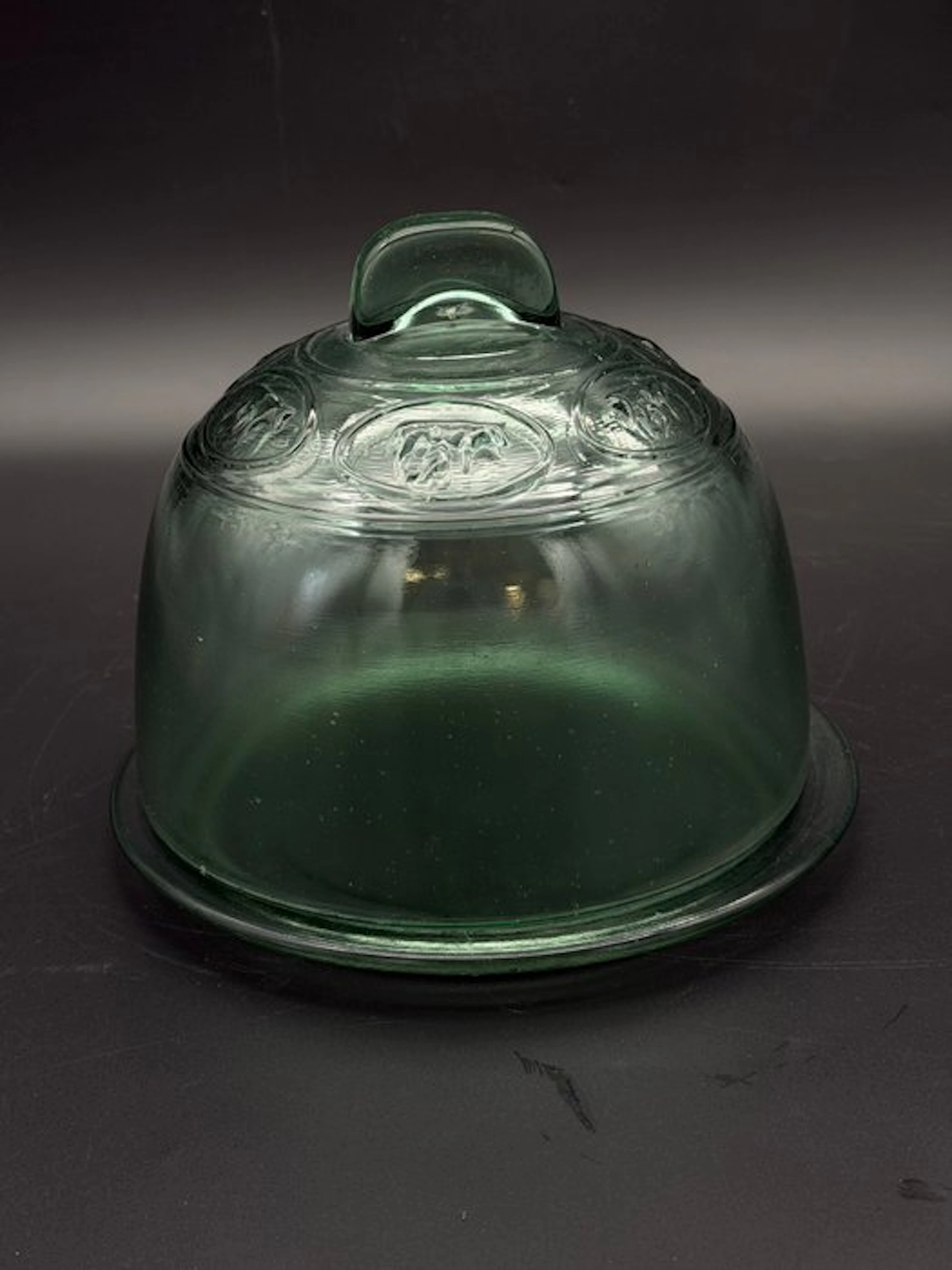 Bell jar - Grote Groen Glazen Kaasstulp met...