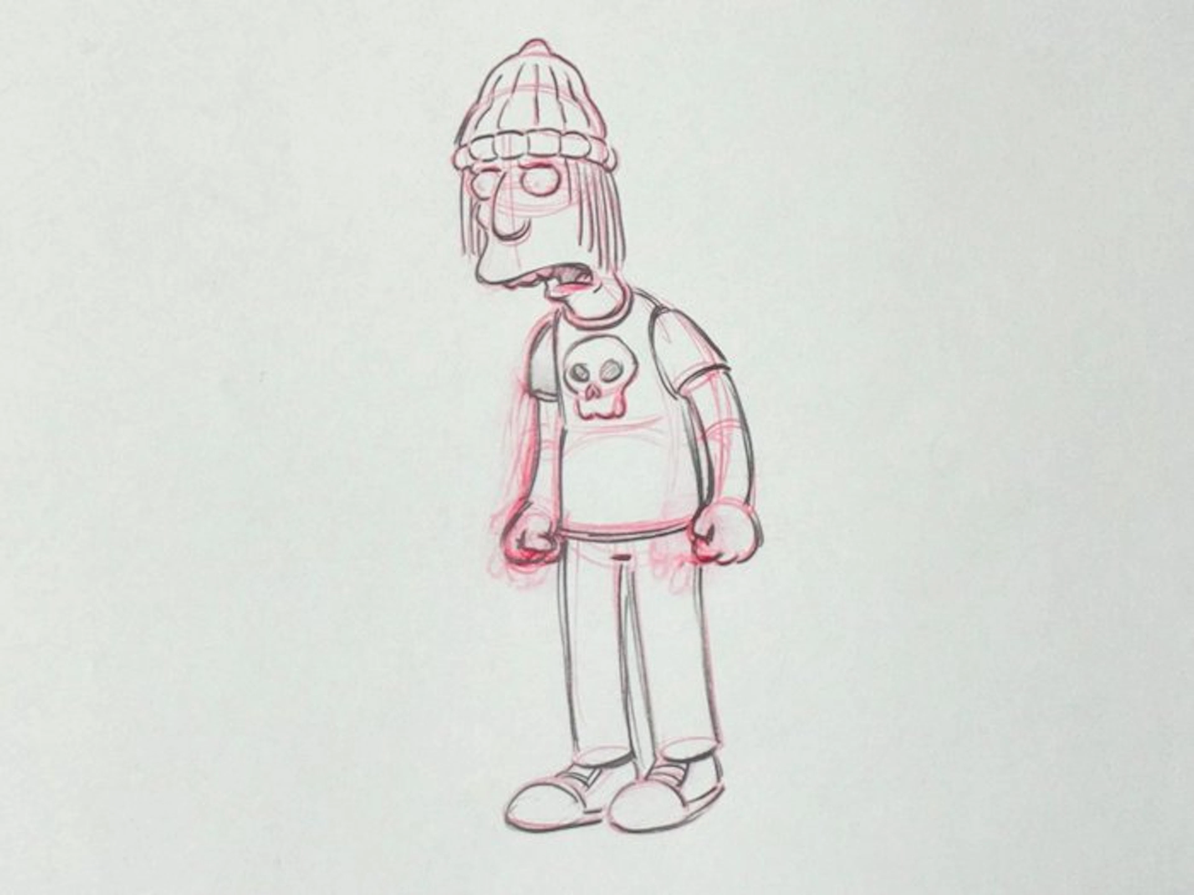 Gracie Films - Original Animation Drawing of Jimbo, certificated - The Simpsons