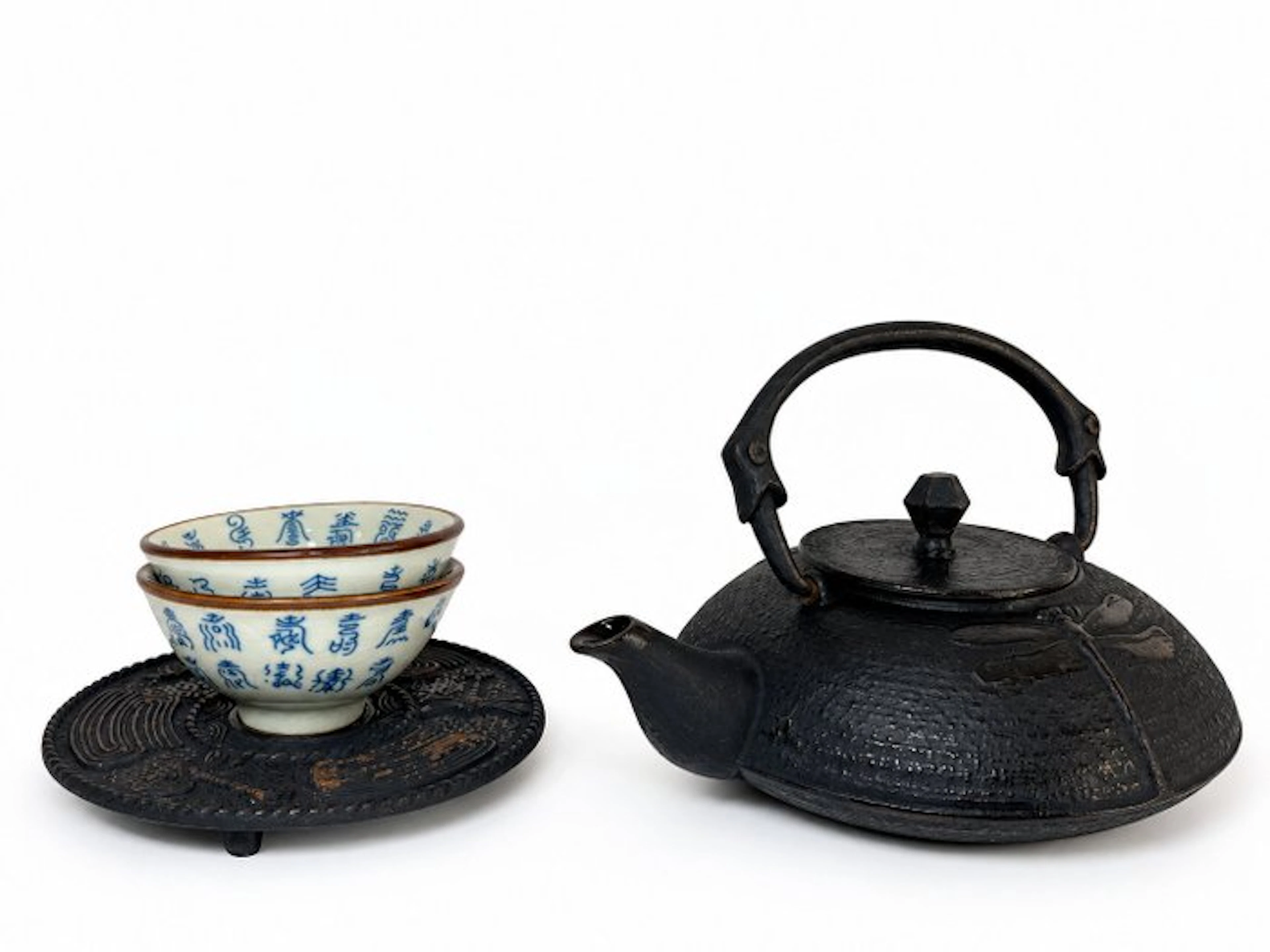 Nanbu Tekki - Teapot (3) - Traditional tetsubin - Japanese font, Ceramic