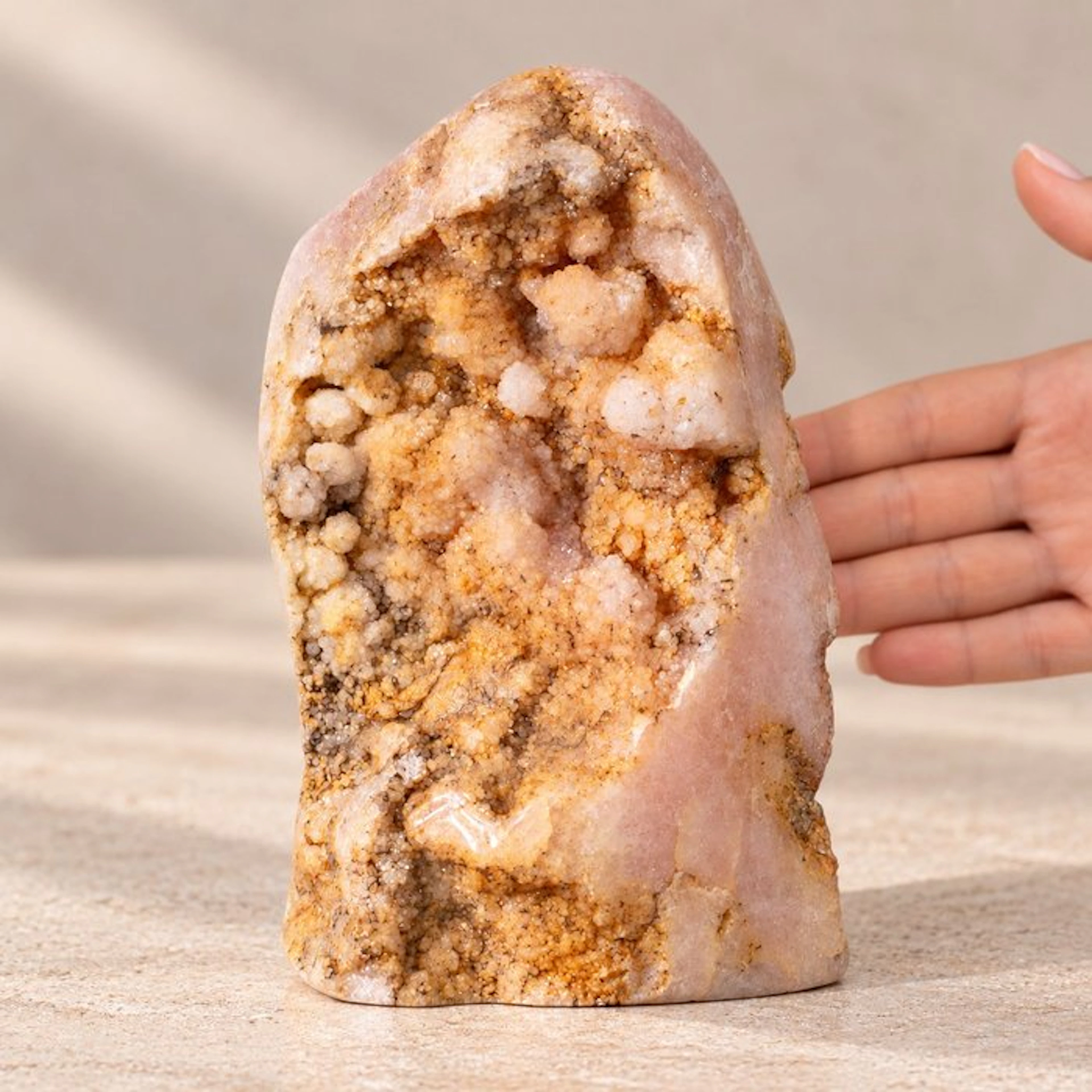 Rare Rose Quartz Botryoidal – Large Natural Specimen with...