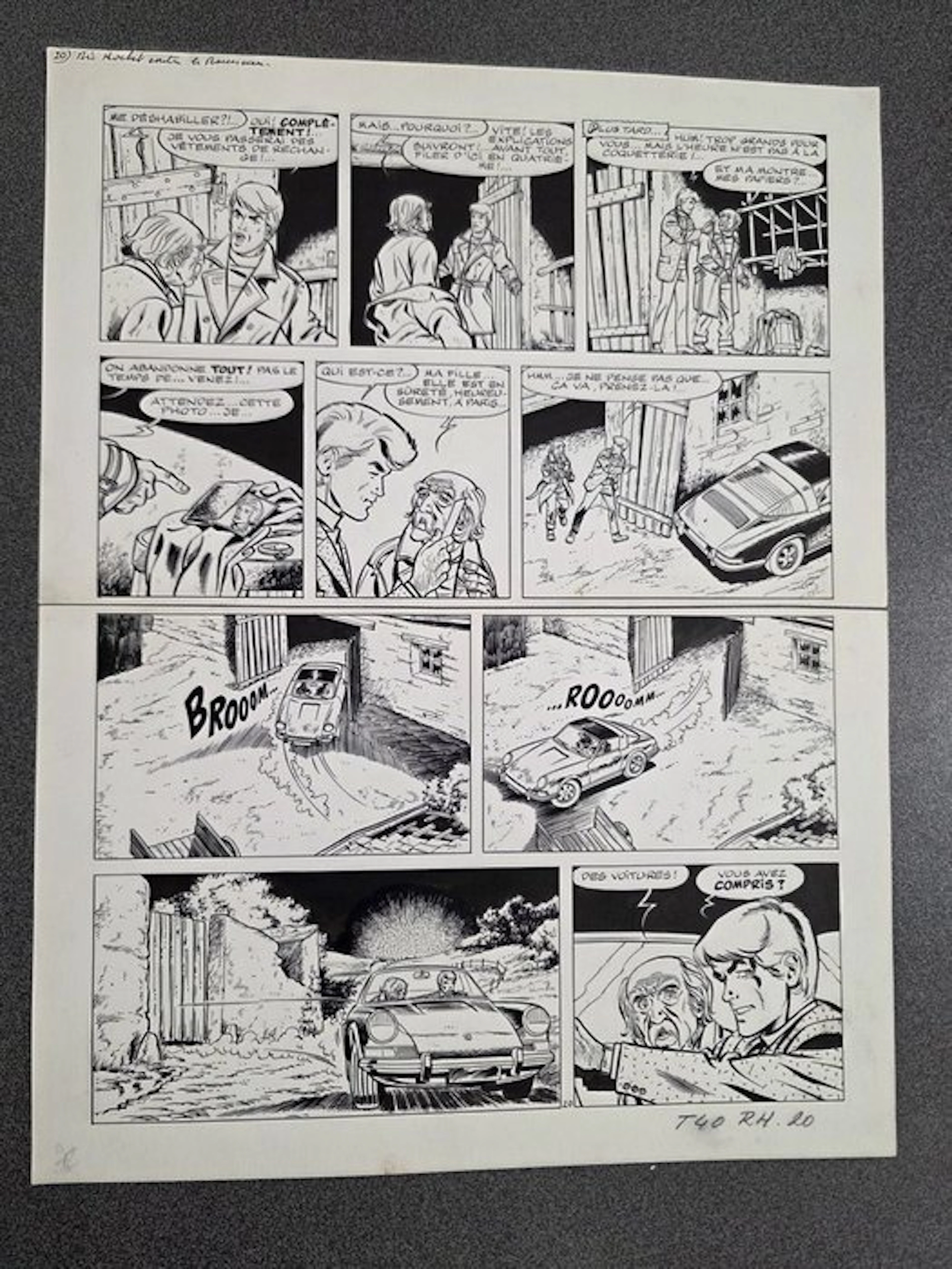 Tibet - 1 Original page - Ric Hochet - Ric Hochet contre le bourreau - 1972