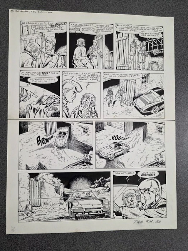 Tibet - 1 Original page - Ric Hochet - Ric Hochet contre le bourreau - 1972