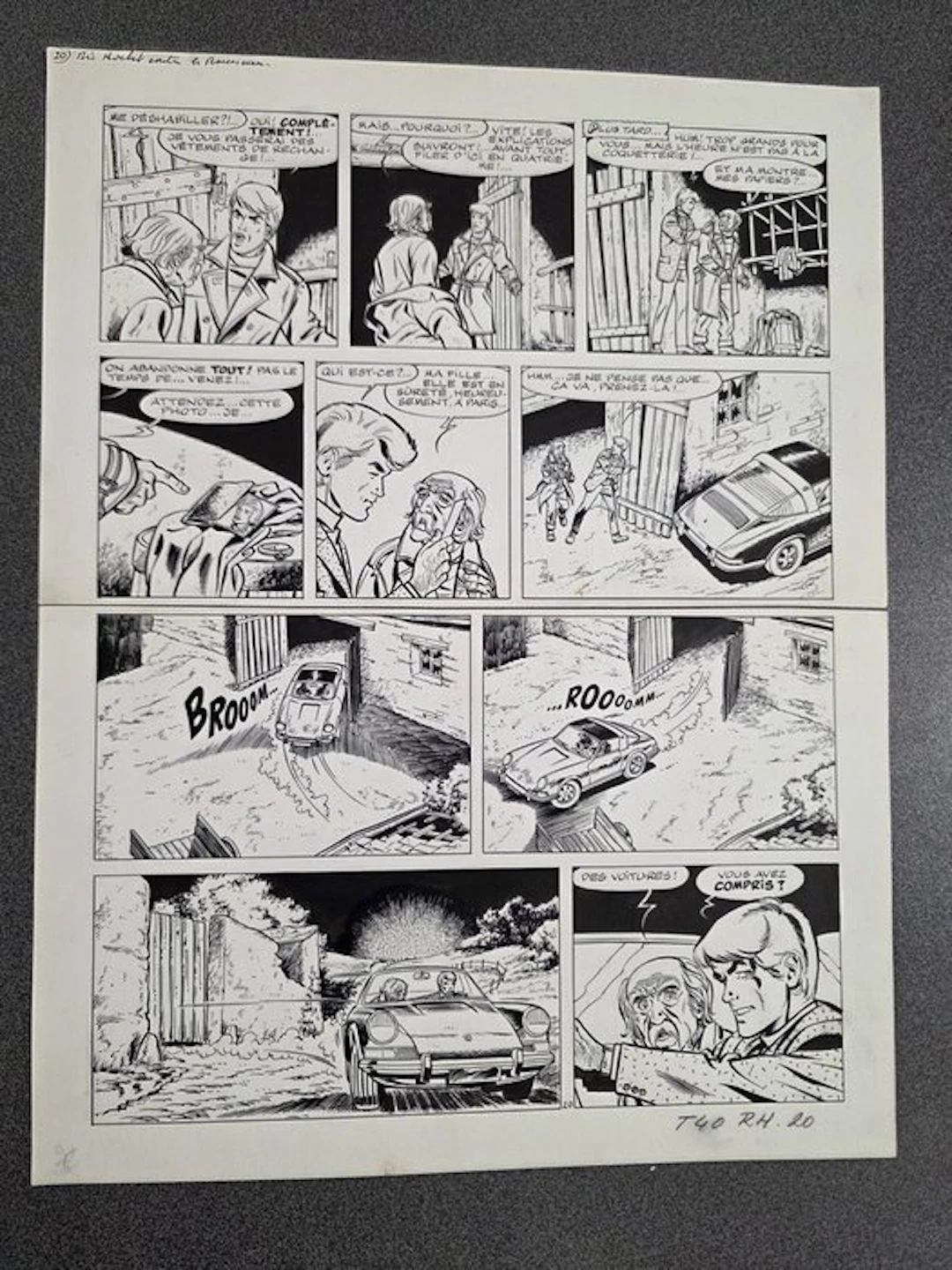 Tibet - 1 Original page - Ric Hochet - Ric Hochet contre le bourreau - 1972
