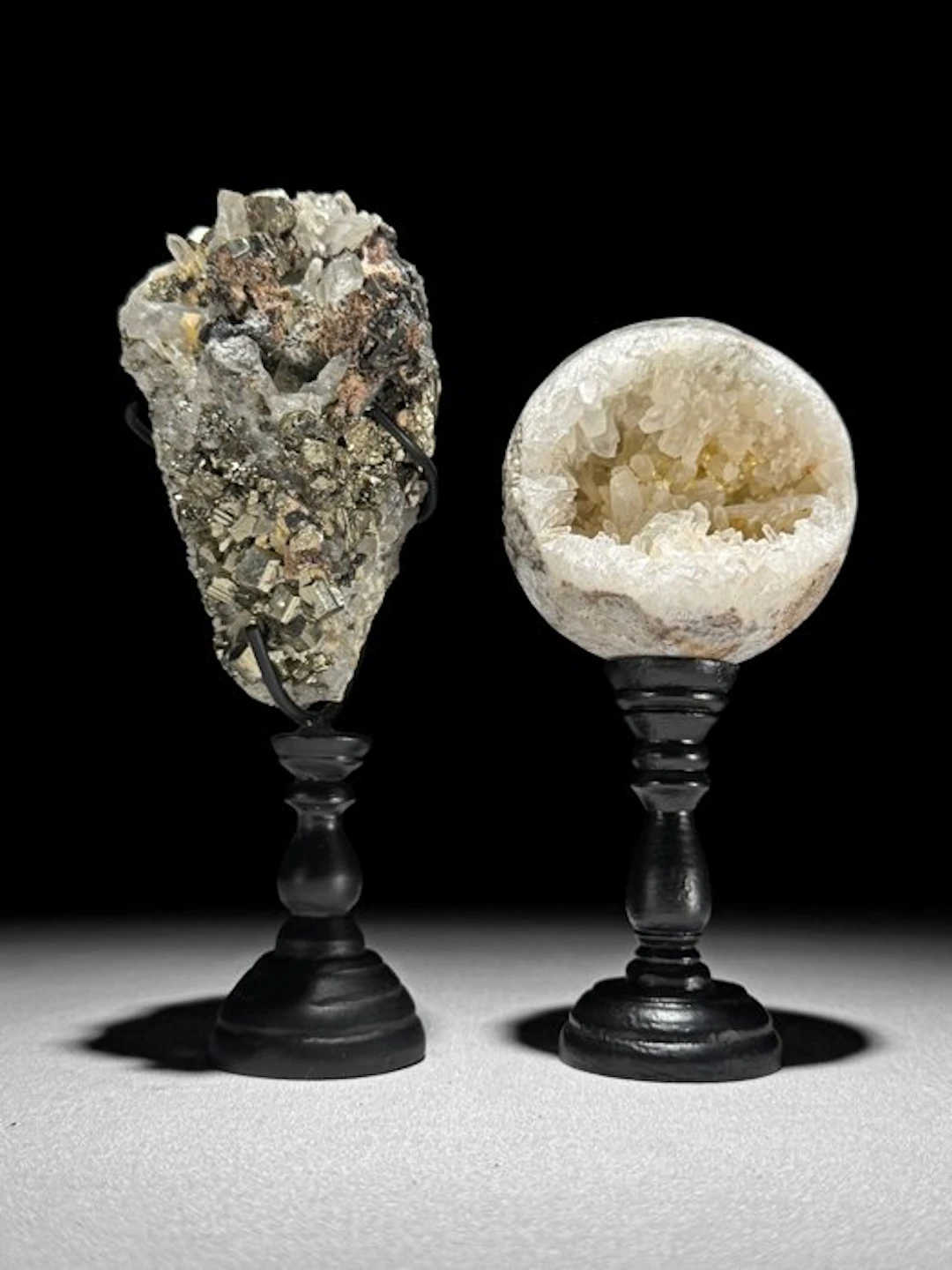 NO RESERVE PRICE - Wonderful Pair of Pyrite and Crystal...