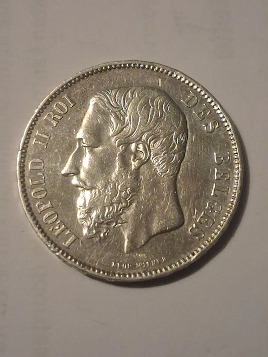Belgium. Leopold II. 5 Francs 1867 (No reserve price)