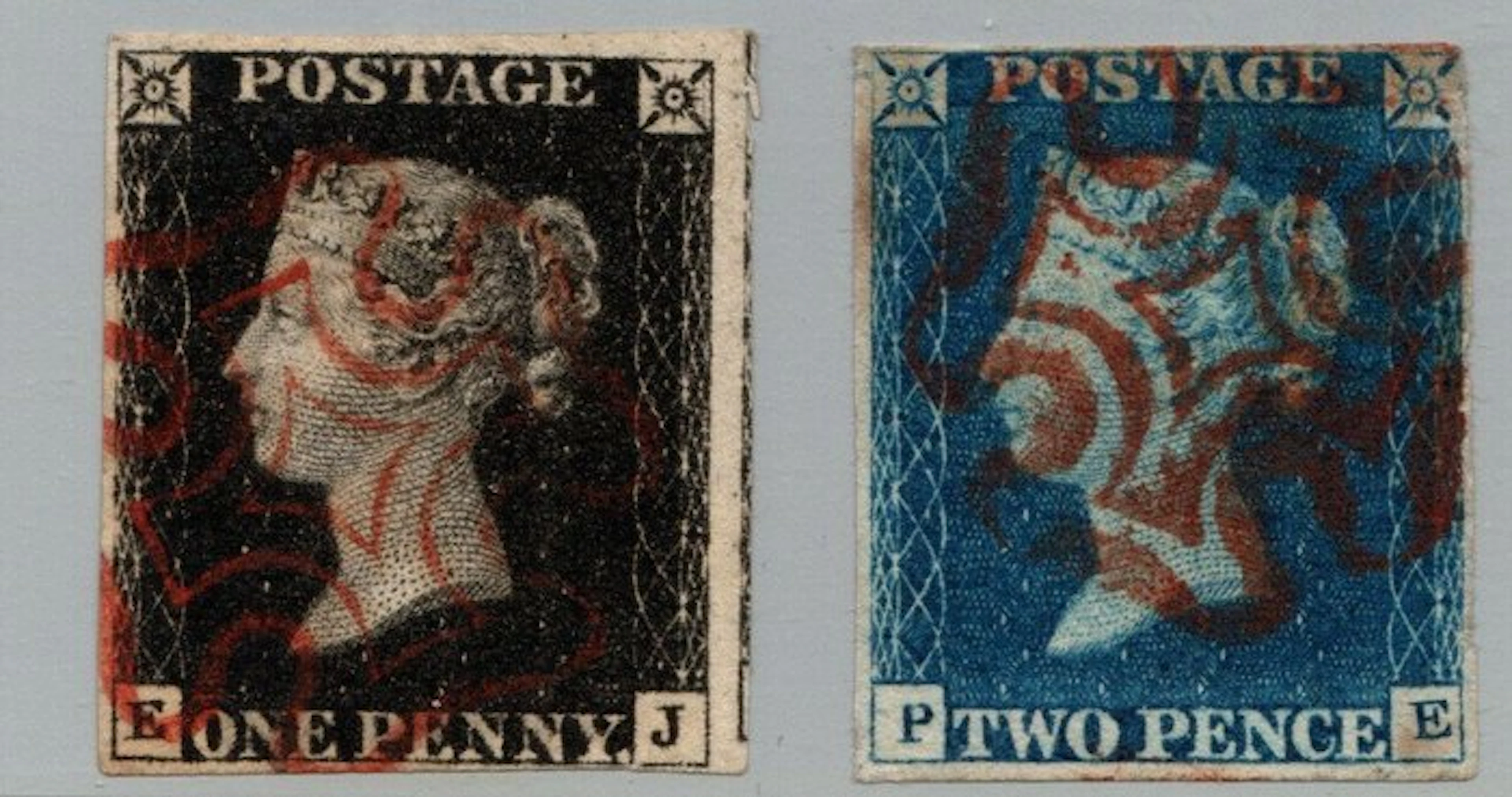 Great Britain 1840/1840 - 1840 Great Britain Plate 1 and Plate 2 used