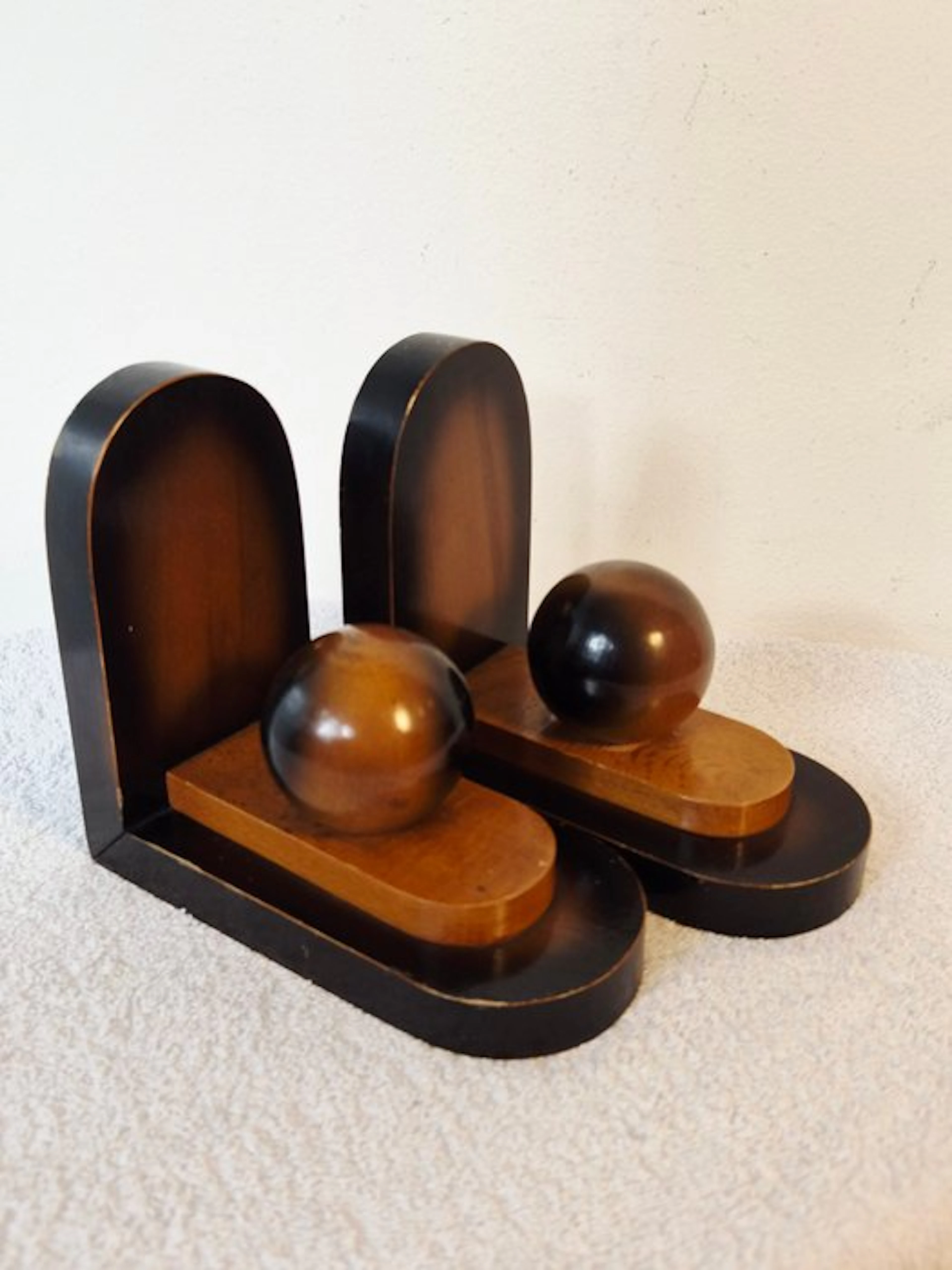 Bookends (2) - Wood - the Amsterdam School
