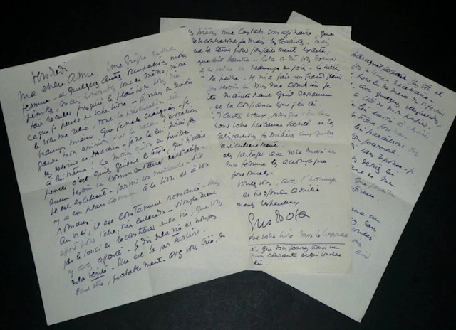 Gus Bofa - Lettre autographe signée "Ma chère amie" - 1950
