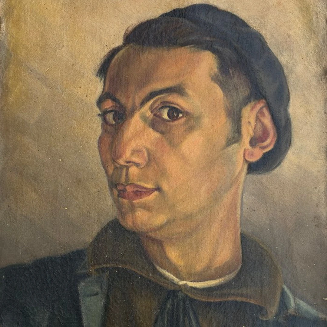 Augustin Memin (1910 - 1981) - Autoportrait - "En...