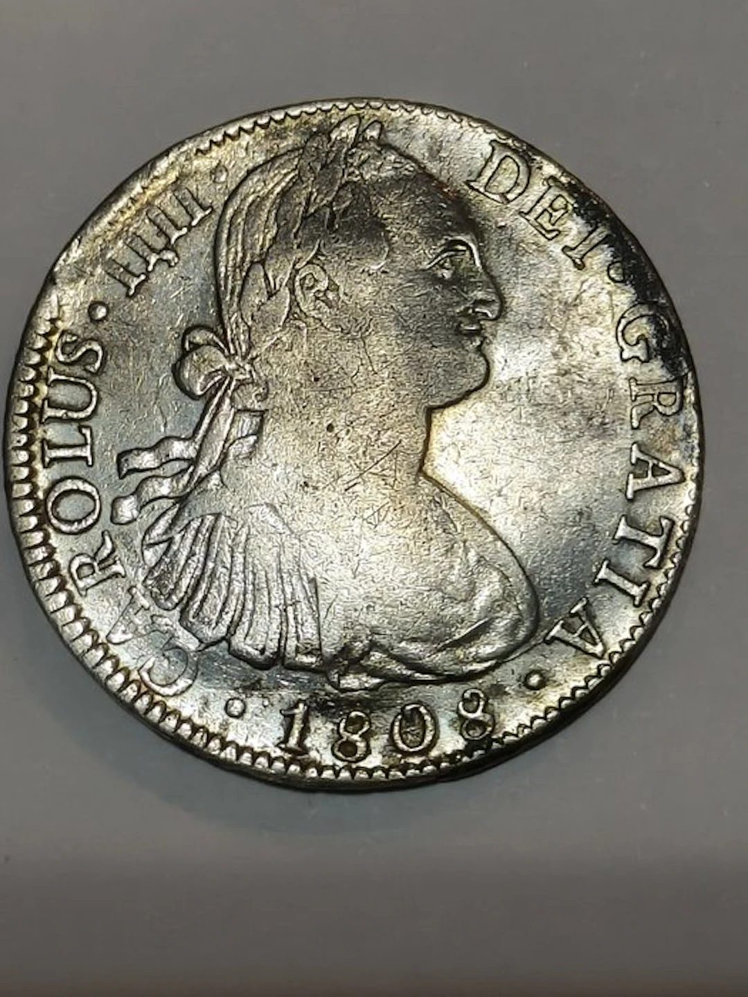 Spain. Carlos IV. 8 Reales 1808 Mexico TH (No reserve price)