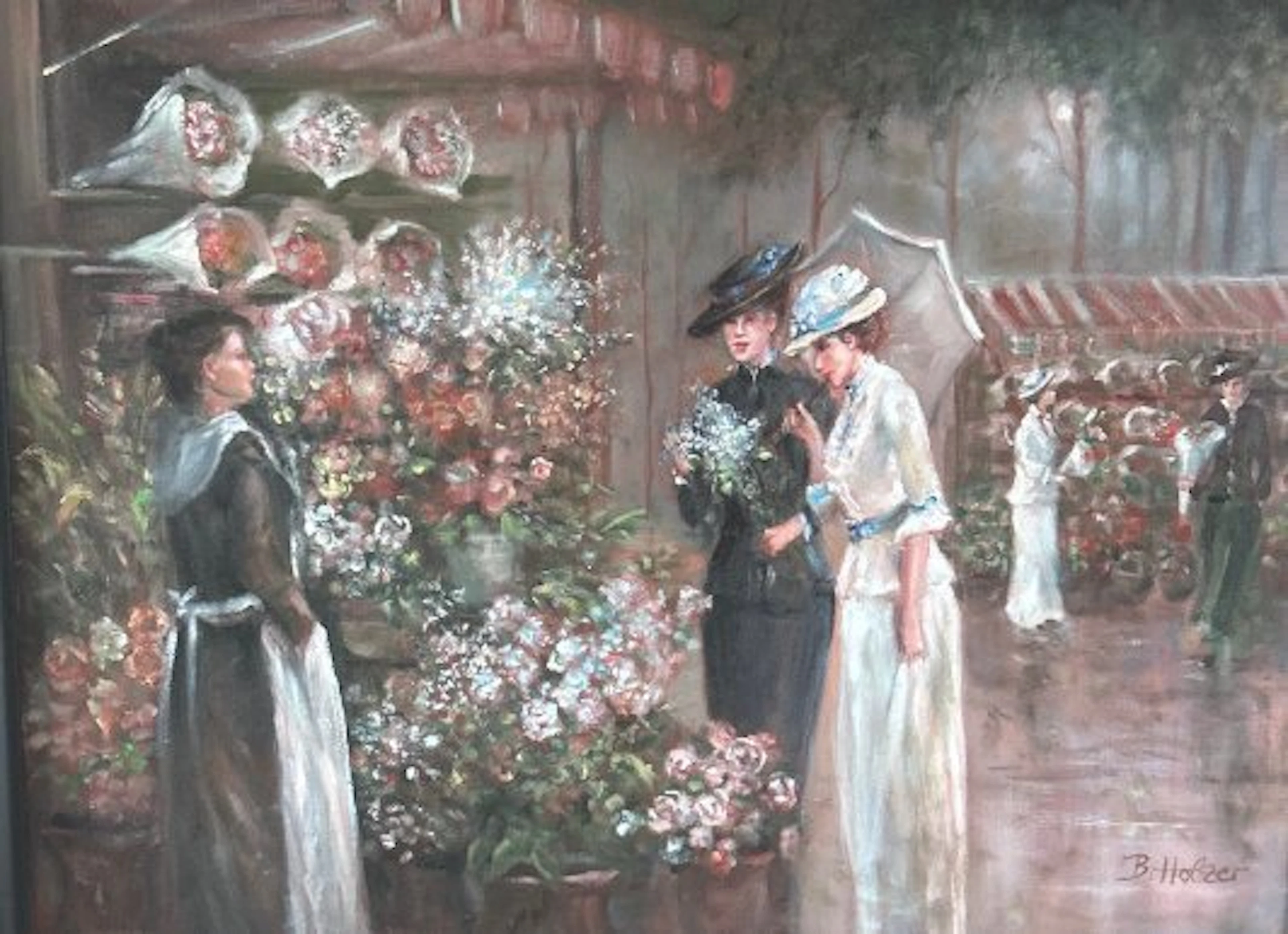 German school (XX) - Bloemenmarkt