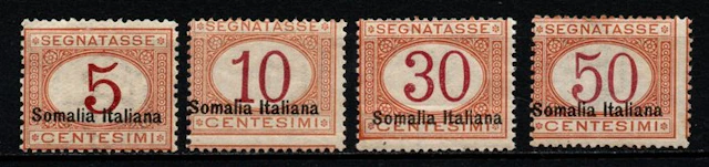 Italian Somalia 1920 - Revenue stamps overprinted at the bottom - Sassone 23