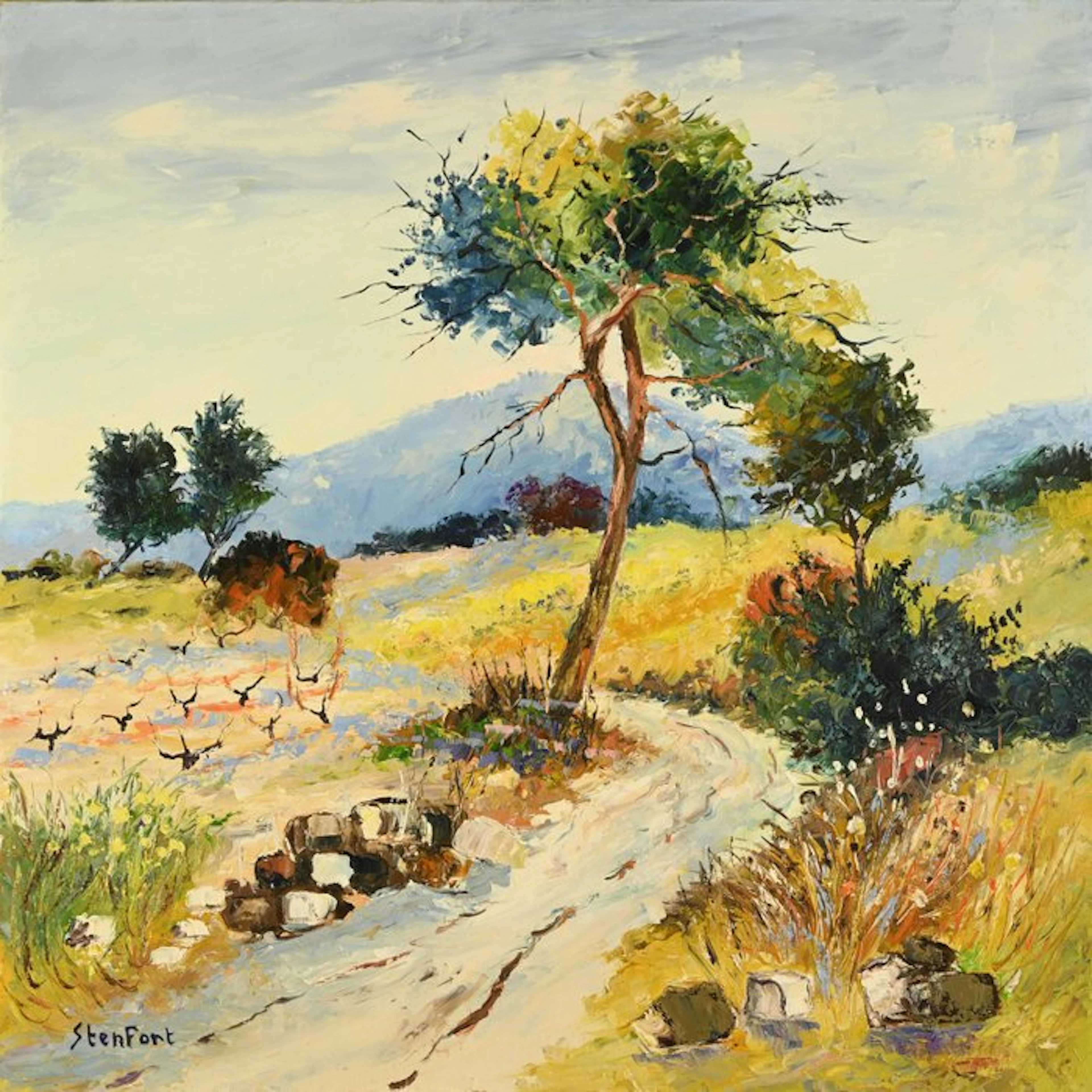Christiane Stenfort (née en 1940) - Le petit chemin