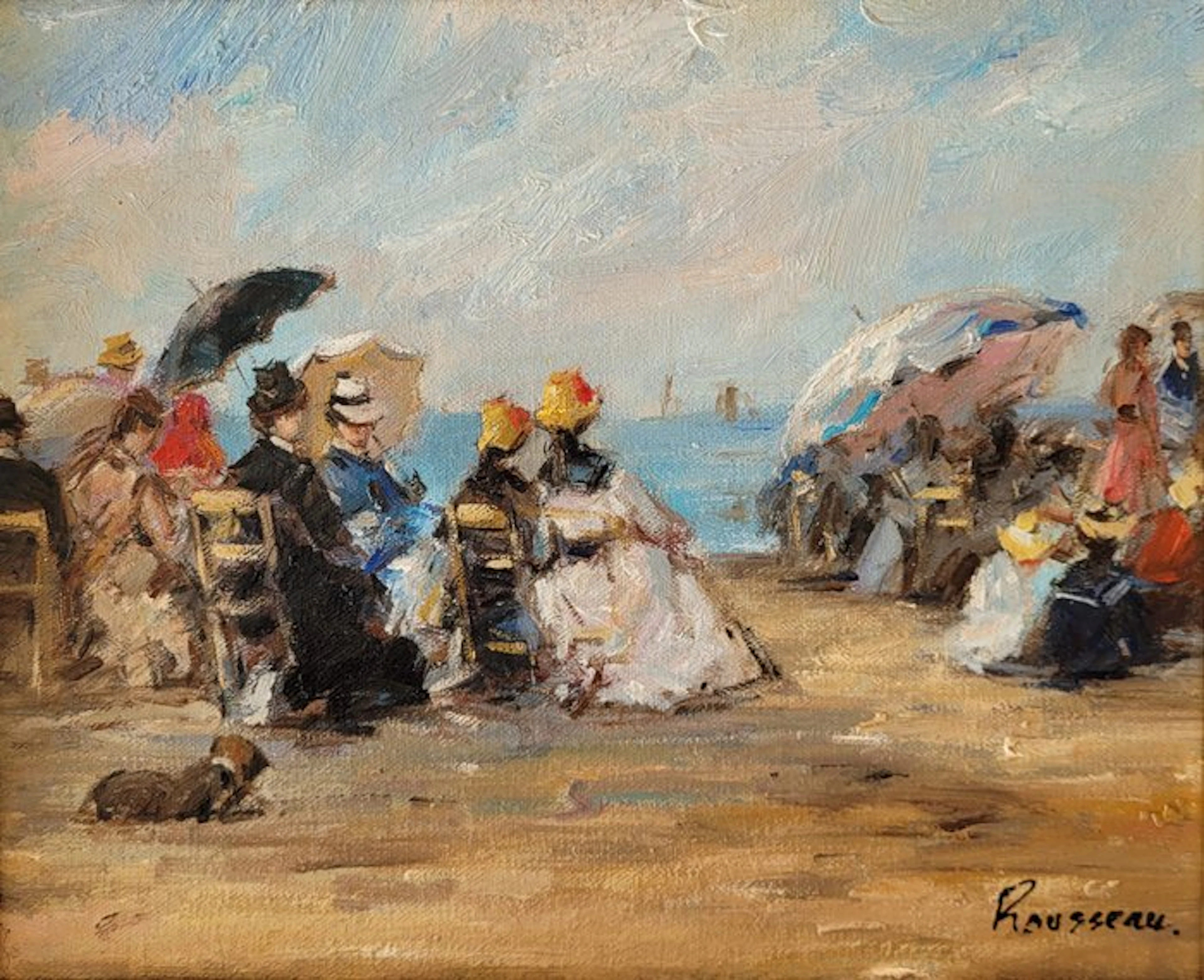 Camille Rousseau (1949) - Les Elégantes au Bord de Mer ~...