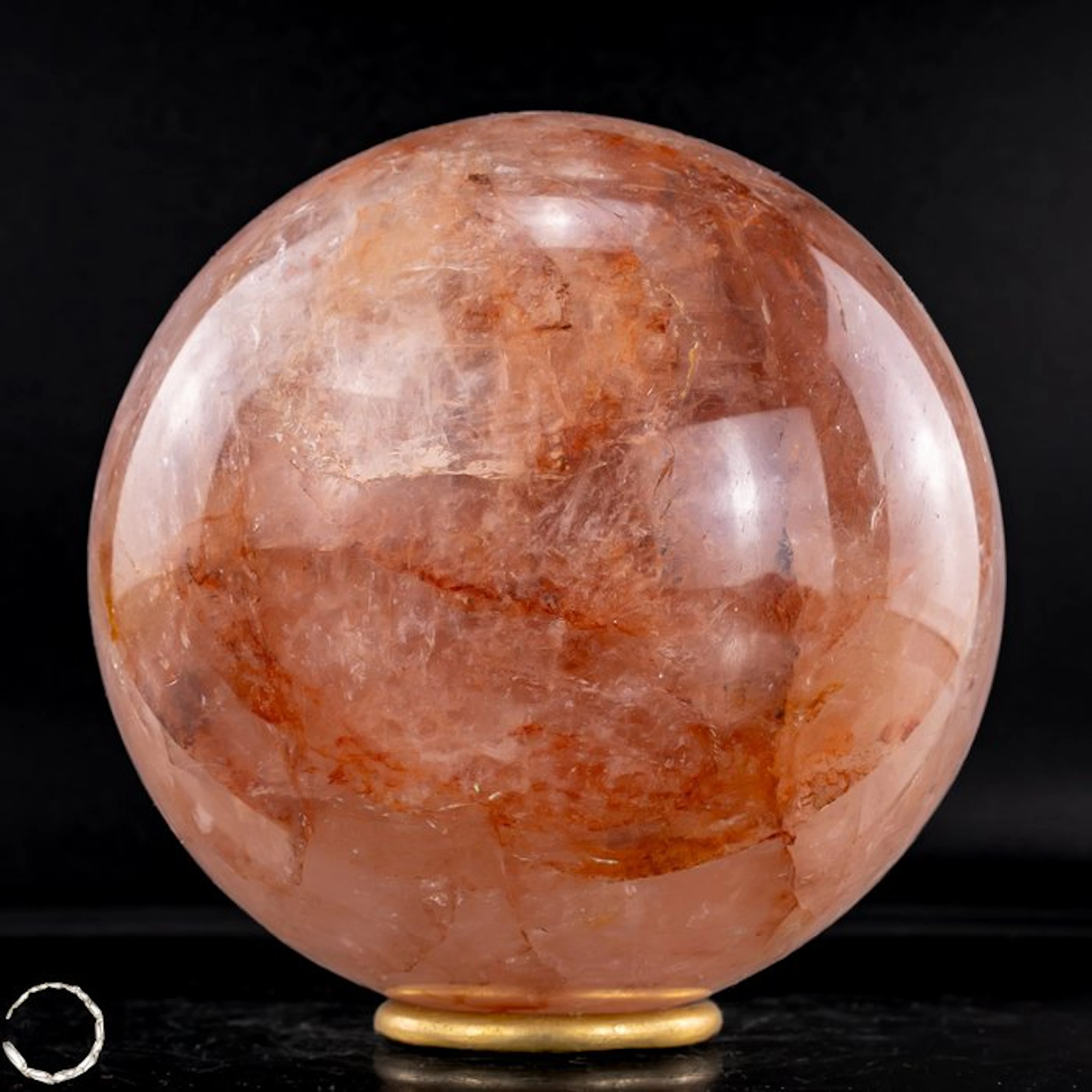 Natural fire quartz sphere – A radiant masterpiece of...