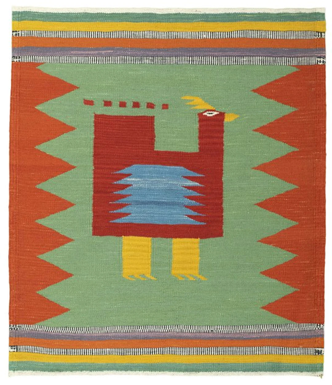 Handwoven designer Kilim – collector's piece. - Kelim - 111 cm - 96 cm