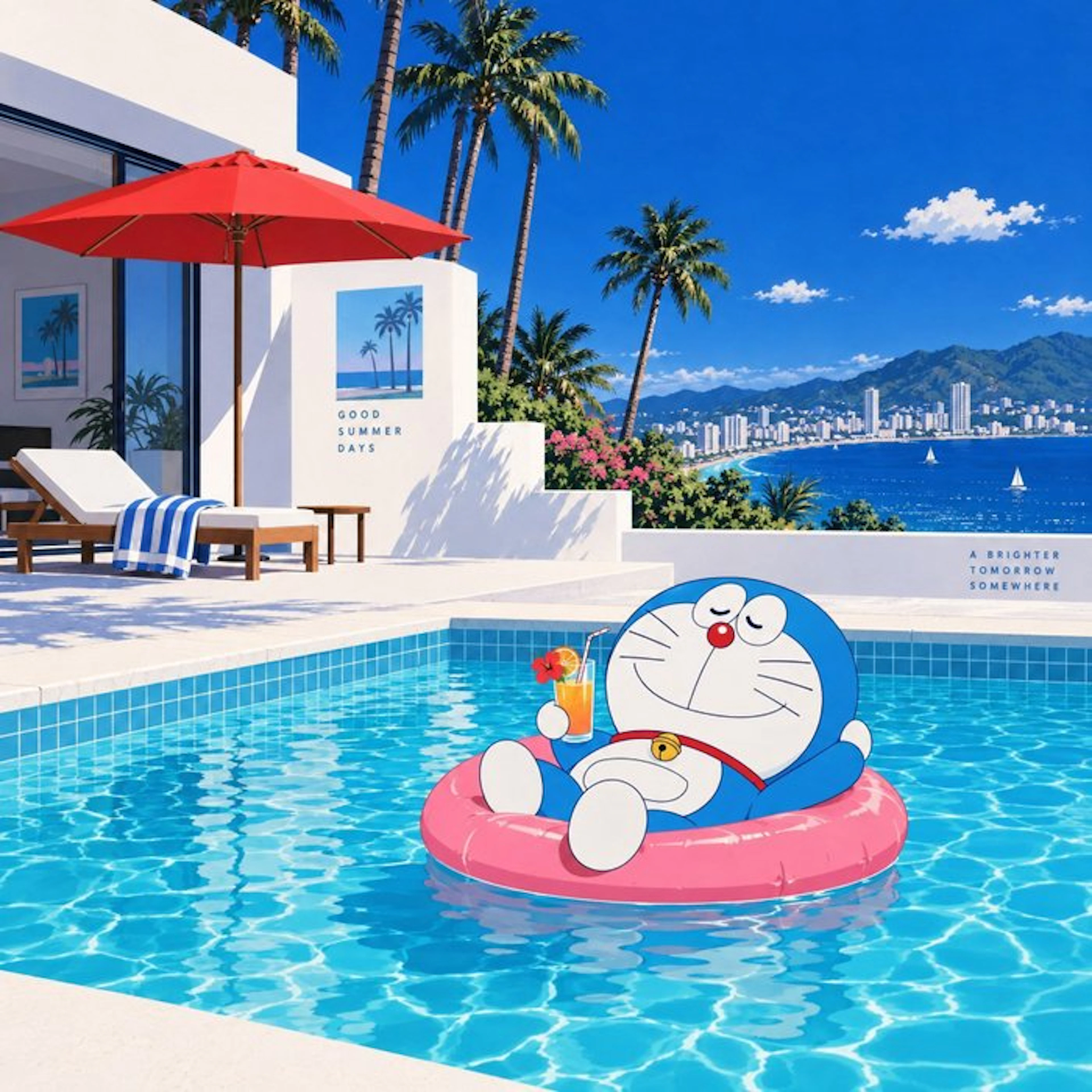 MEDSAN - Doraemon Summer Pool (夏のプールのドラえもん) - UNIQUE WORK