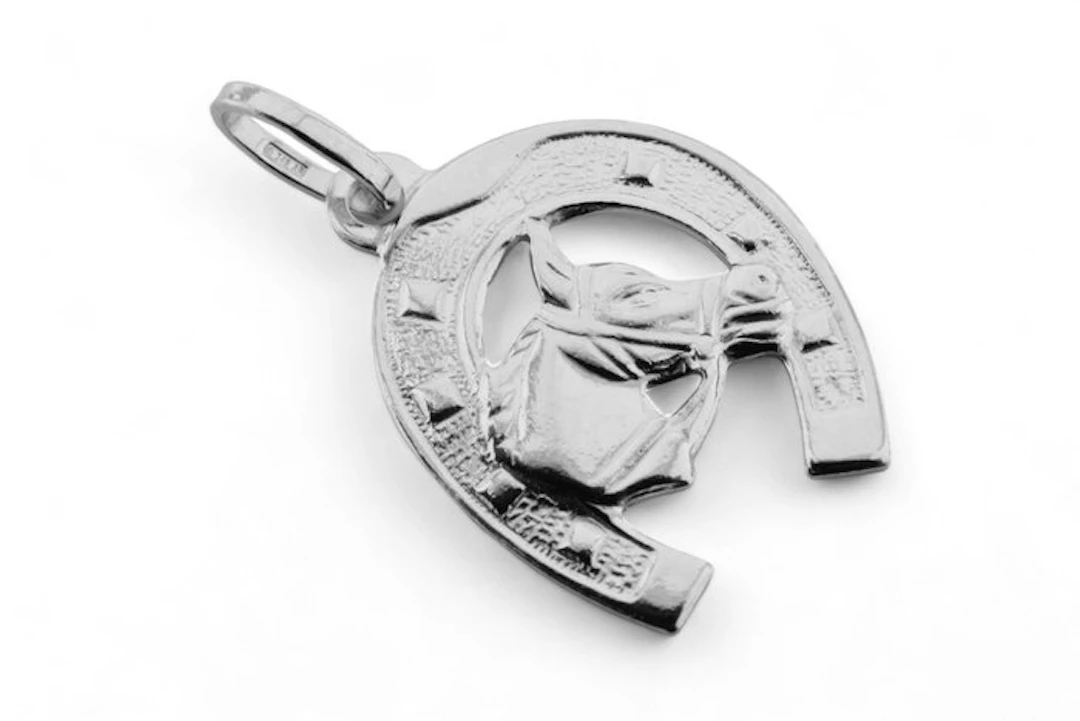 Pendant - 18 kt. White gold