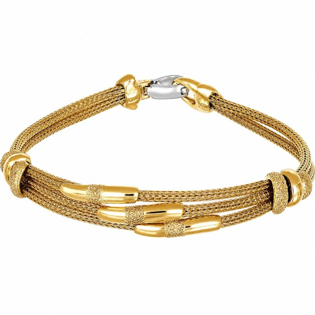 Bracelet - 18 kt. Yellow gold, White gold - Handmade - Made in Italy